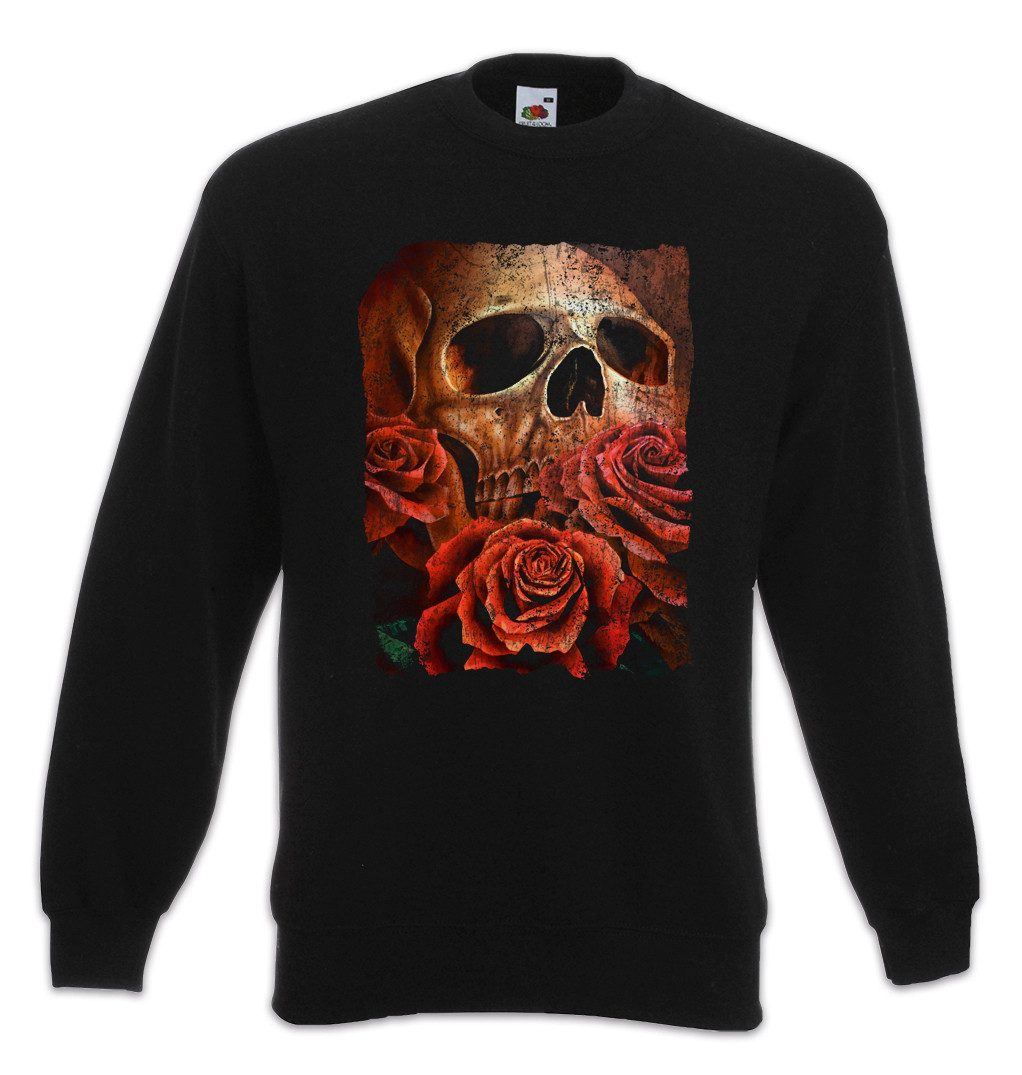 Sweatshirt Skull Of The Eric Sweatshirt Roses Schädel Tattoo Totenschädel mit