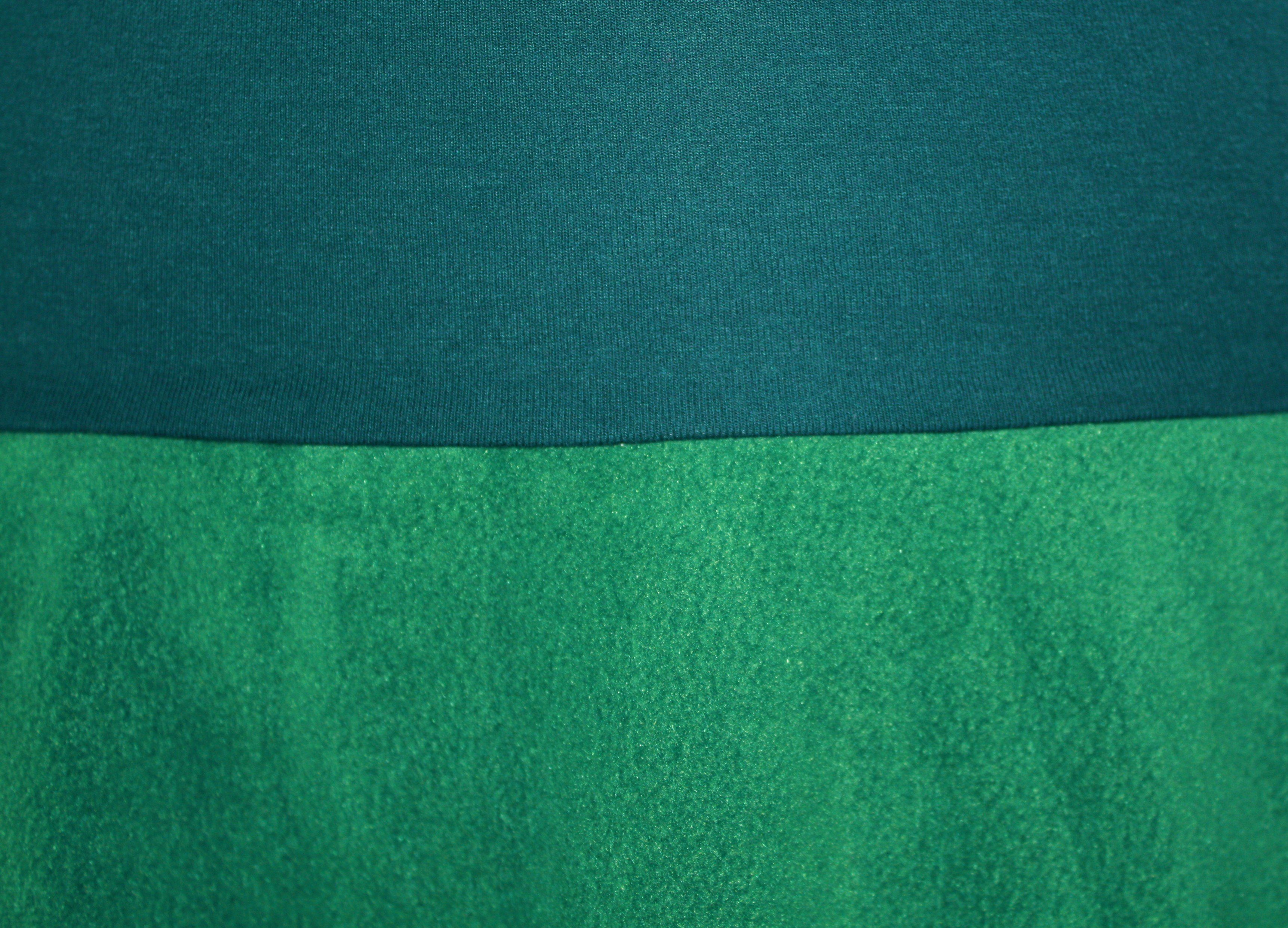 dunkle elastischer A-Linien-Rock Grün Bund Fleece 57cm design Bund Grün