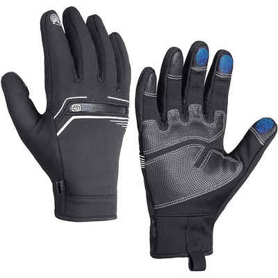 SOTOR Reithandschuhe Winter Touchscreen Handschuhe,Winterradhandschuhe für Herren Damen,MTB Winddichte, Fahrradhandschuhe zum Laufen Skifahren Fahren Klettern