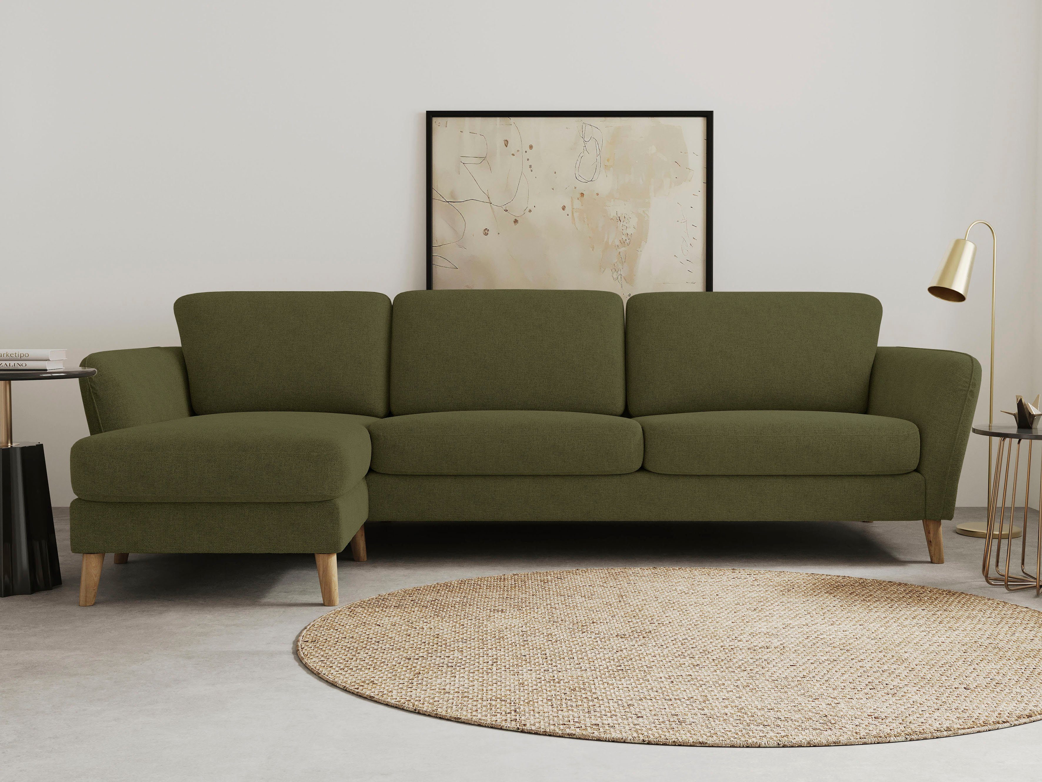 OTTO home Ecksofa MARSEILLE (279/152cm),L-Form, Rec. rechts/links, verschiedene Bezüge, Massivholzbeine aus Eiche, in verschieden Bezügen und Farbvarianten