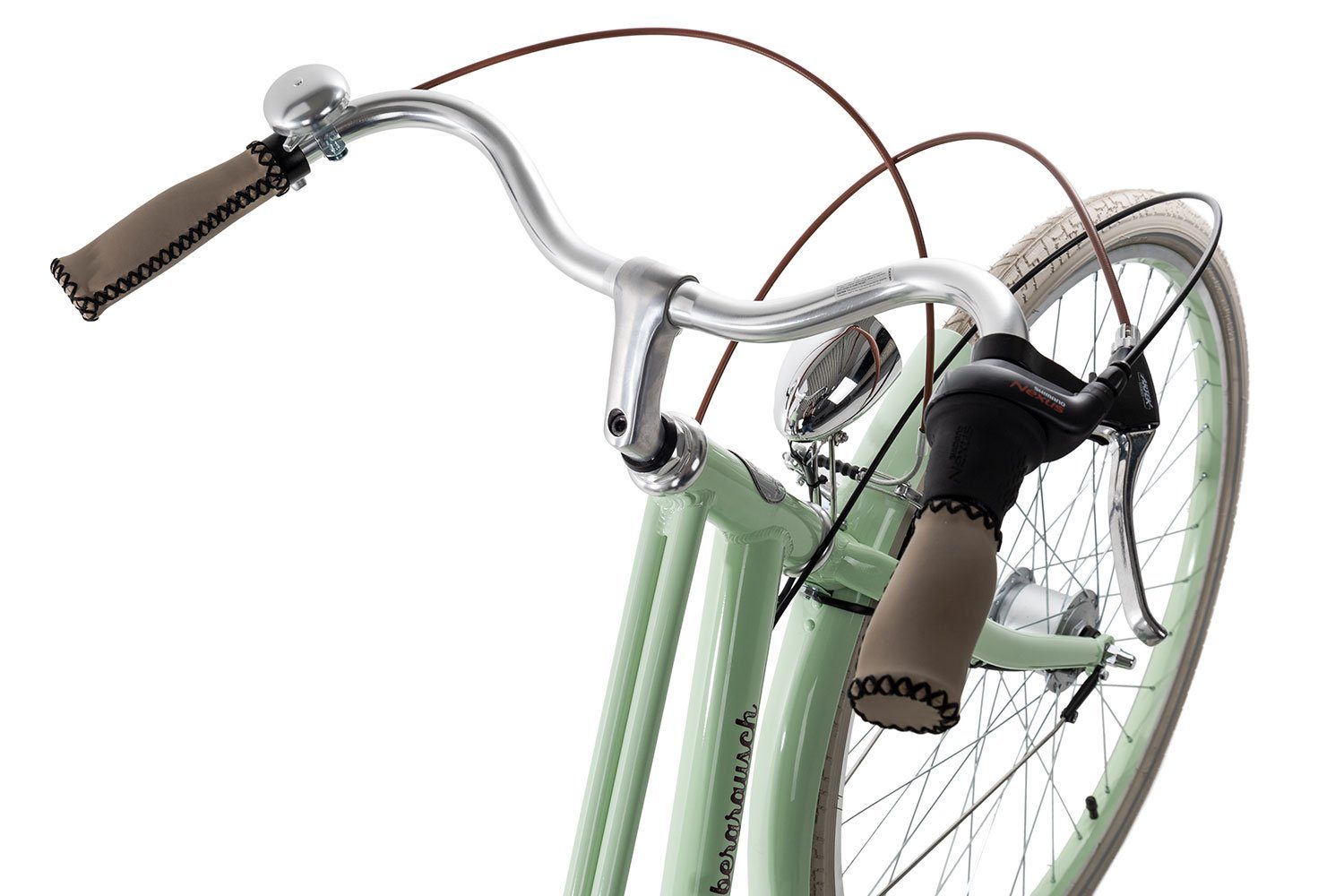 Bergrausch Cityrad Marlies 7, 7 7 Nexus Gang 28 Zoll Einstieg Citybike Shimano mintgrün Damenrad Rücktritt tiefer grün Schaltwerk
