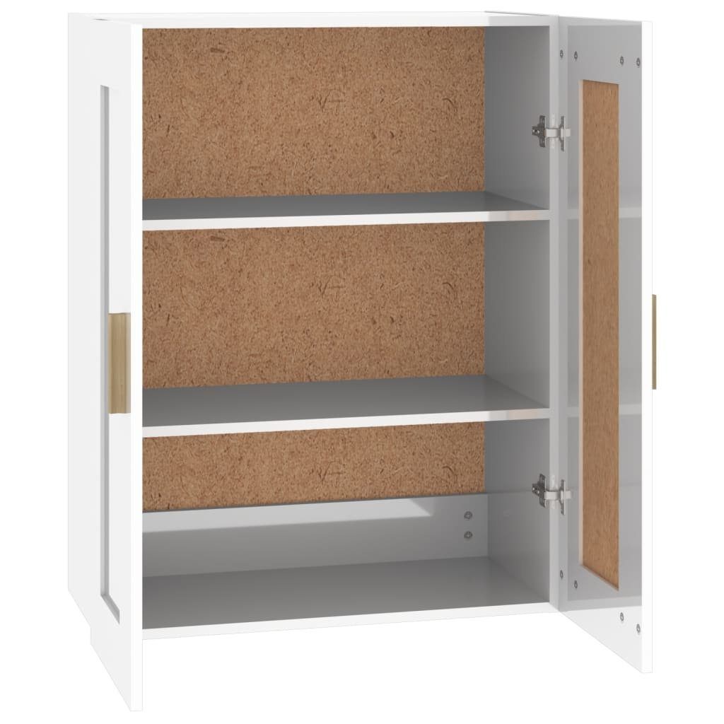 Hochglanz-Weiß Regal Wandschrank Holzwerkstoff, 69,5x32,5x90 1-tlg. cm vidaXL