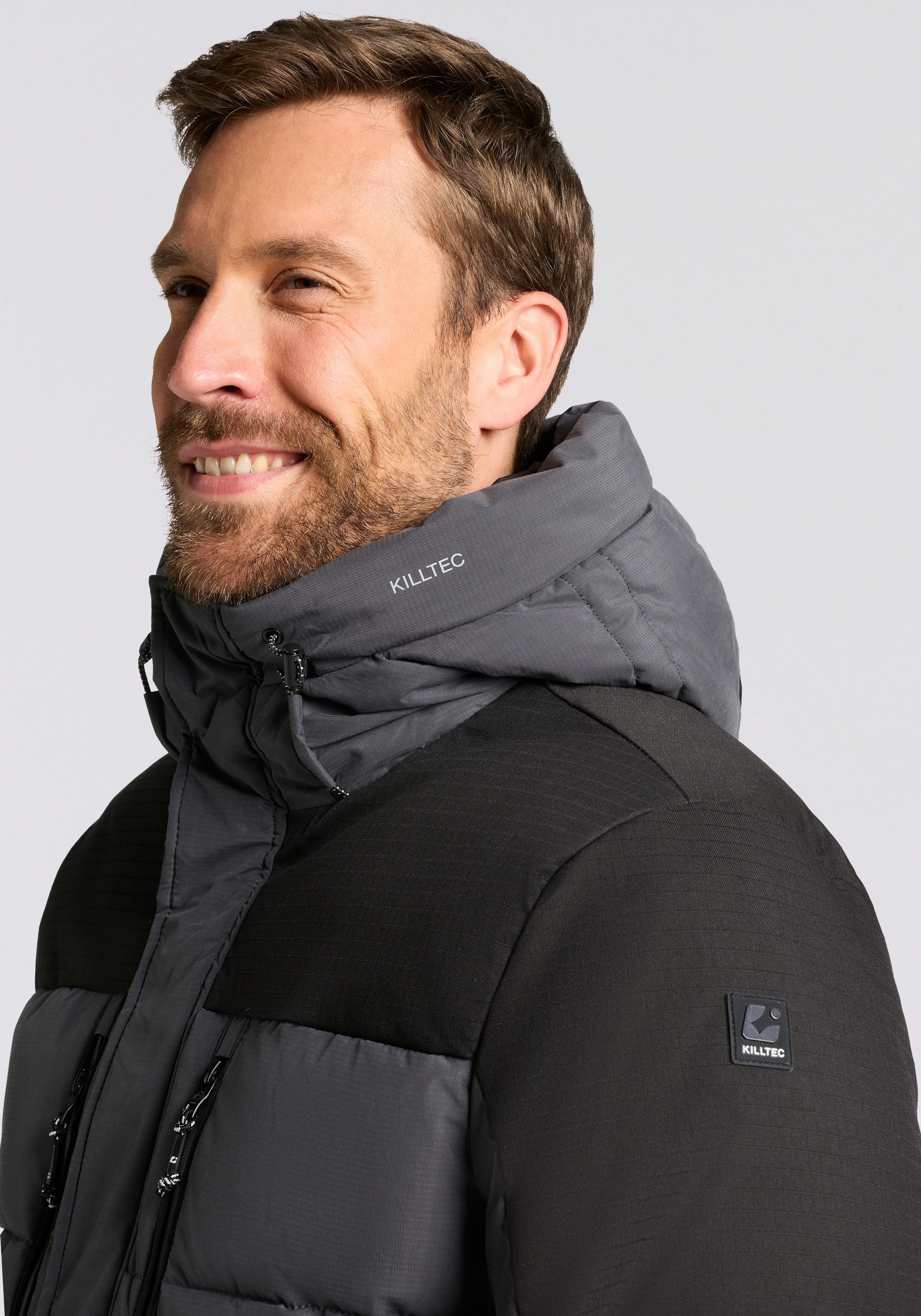 Killtec Steppjacke KOW 88 MN QLTD JCKT mit verstellbarer Kapuze, atmungsaktiv, wasser- und windabweisend