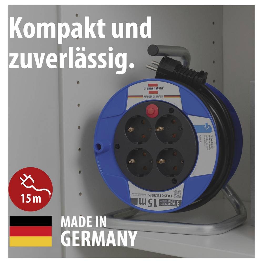 Brennenstuhl Garant Kompakt Kabeltrommel 15m 1079180004 Kabeltrommel