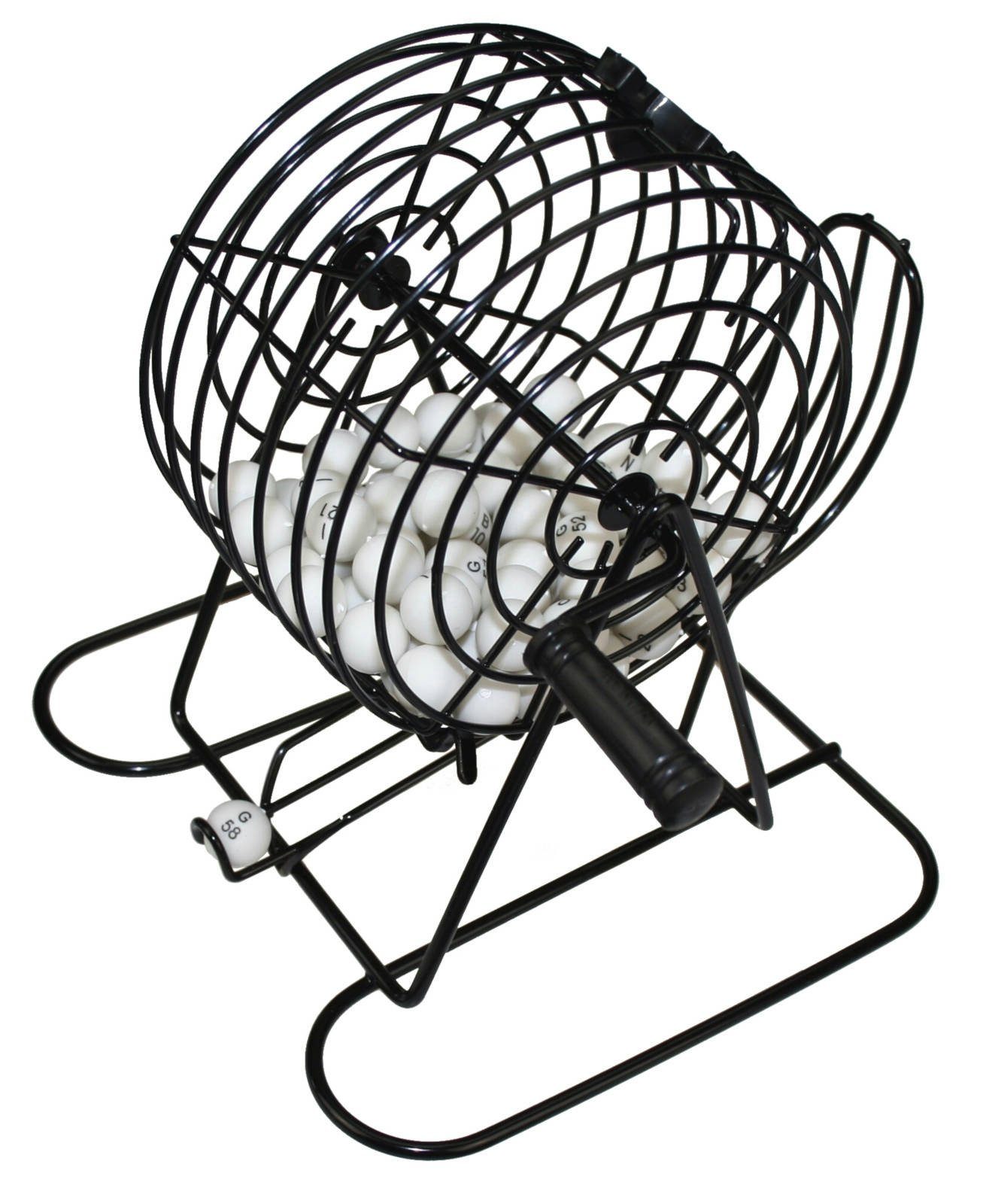 Otto Simon Spiel Bingo Spielset mit Bingotrommel, 75 Zahlen Kugeln, Spielkarten, Gesellschaftsspiel