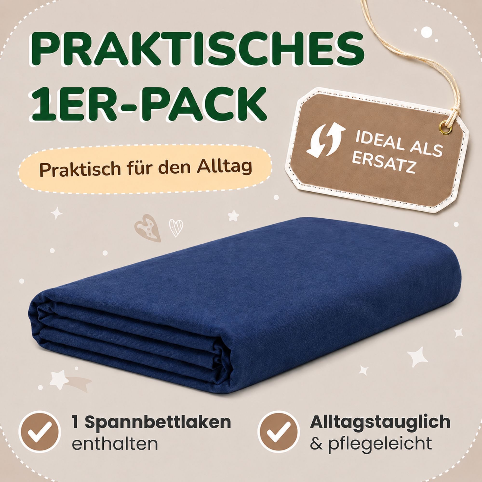 leevitex® Spannbettlaken in verschiedenen Größen und Farben, Jersey aus 100% Baumwolle, Jersey, Gummizug: rundum, (1 Stück), für Kinder- & Standardmatratzen, OE – Bild 5 von 5