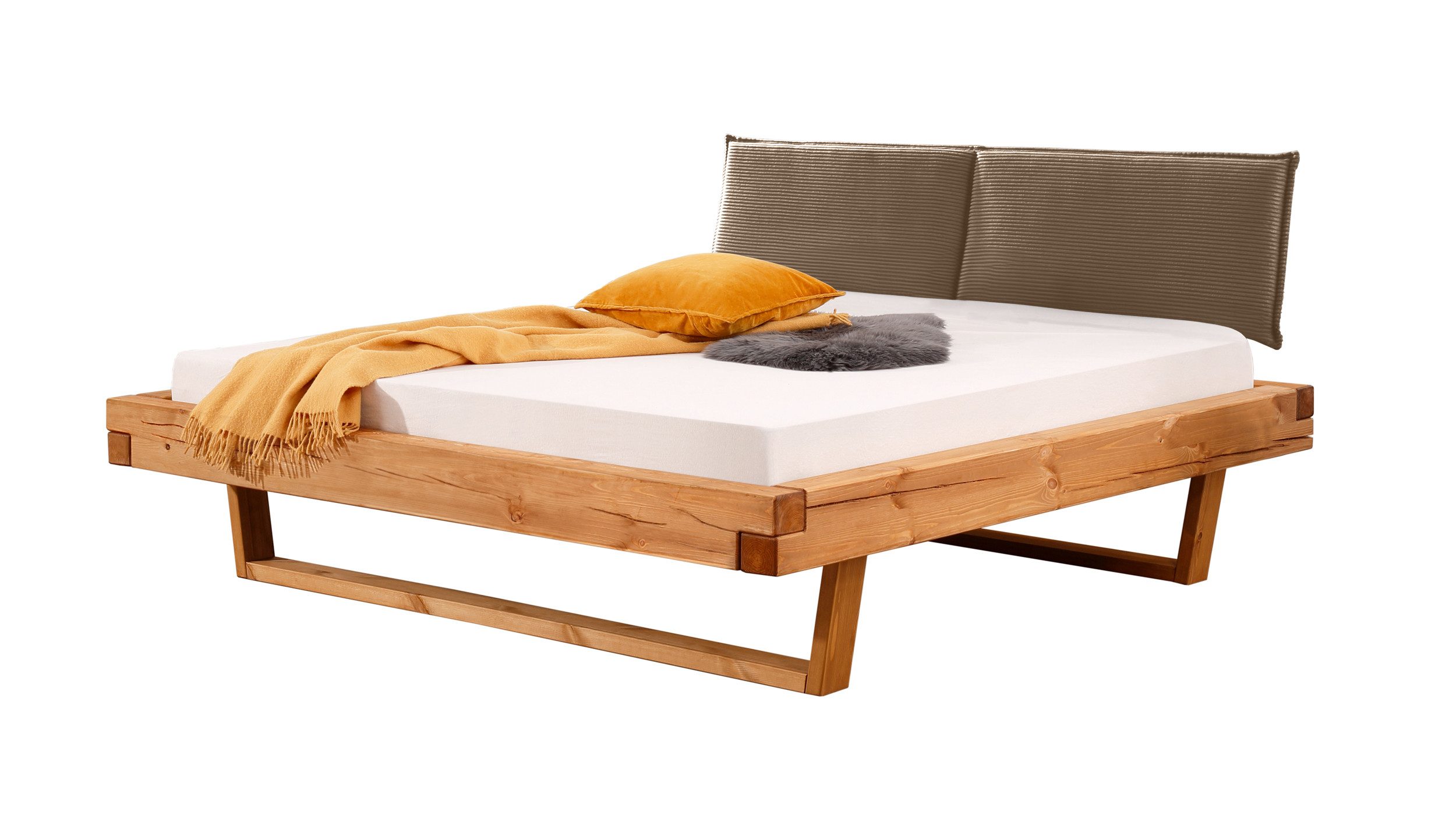 Massivart® Massivholzbett Balkenbett BODIL / Kiefer günstig online kaufen