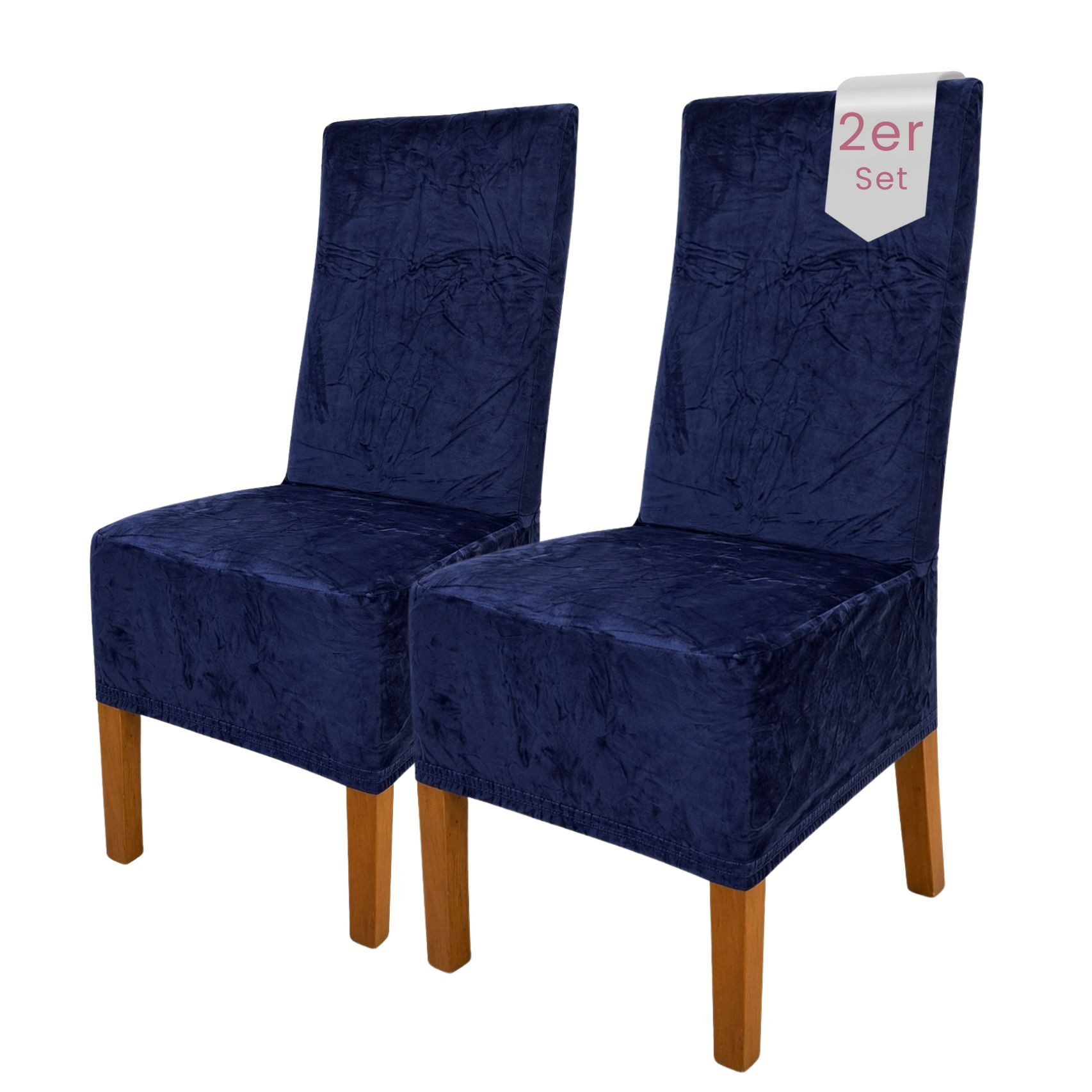 sh SCHEFFLER-HOME LIVE HOMESTYLE Stuhlhusse VelvetFit Puma – elastischer Stuhlbezug, für große Stühle, Samt-Optik, Idealmaße 46×66 cm Rückenlehne