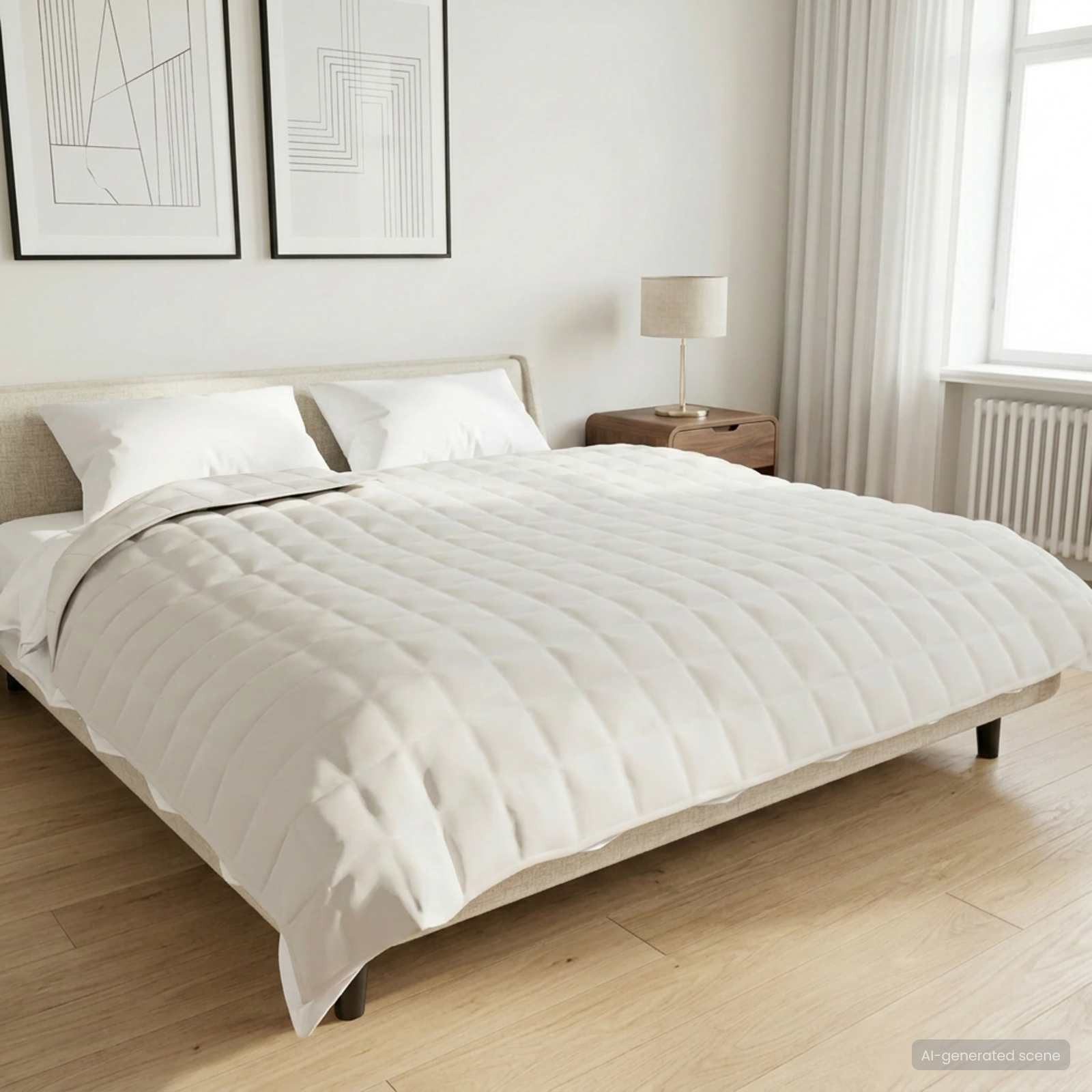 vidaXL Bettüberwurf Gewichtsdecke Weiß 200 x 220 cm 9 kg 100% Baumwolle 205T