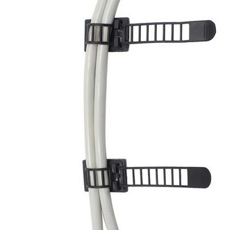 BAYLI Isolierband 100er Pack Selbstklebende Kabelbinder - Farbe schwarz - Verstellbare