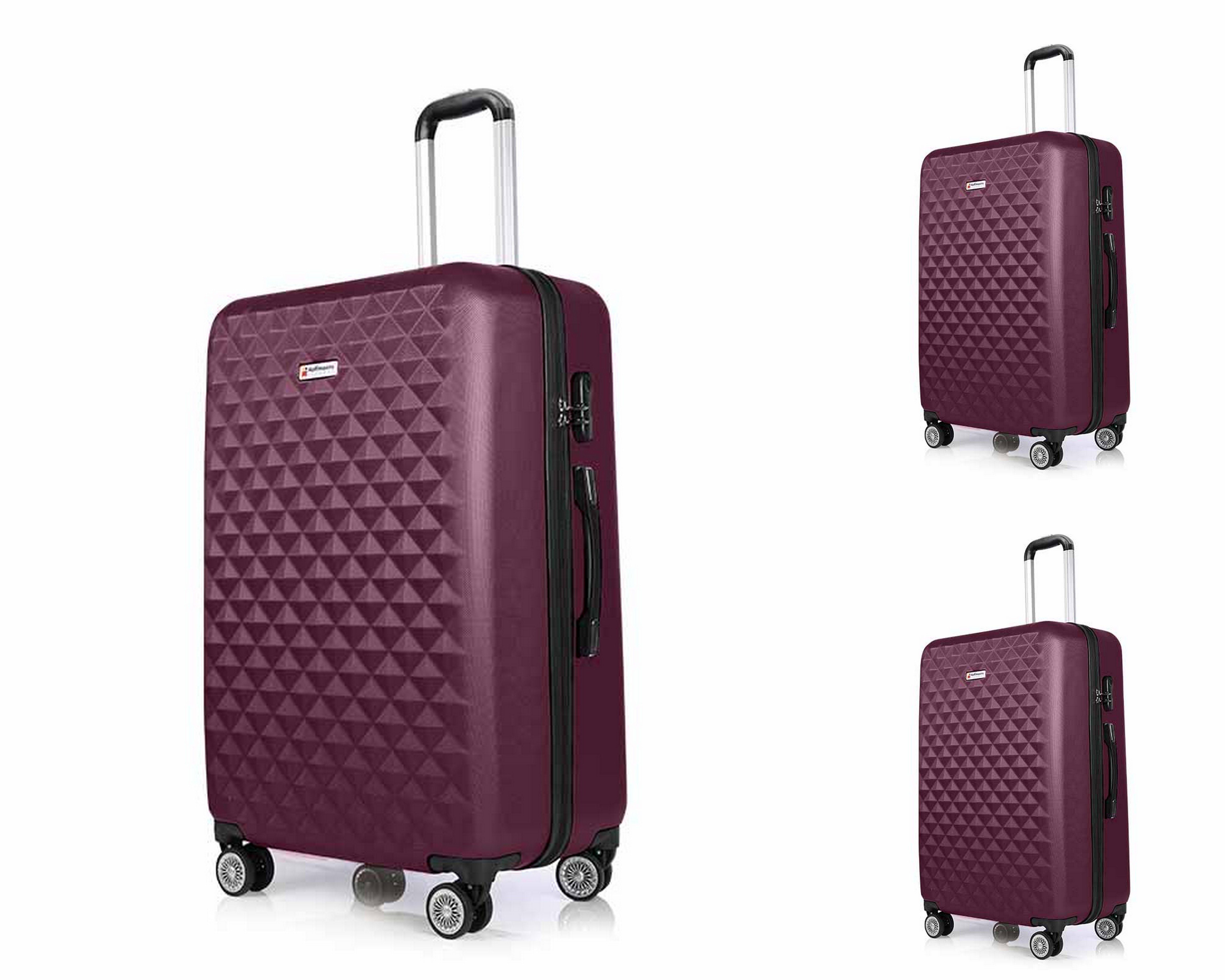 Kofferset Diamond Hartschalenkofferset 360 Grad Reisekoffer mit 4 Rollen