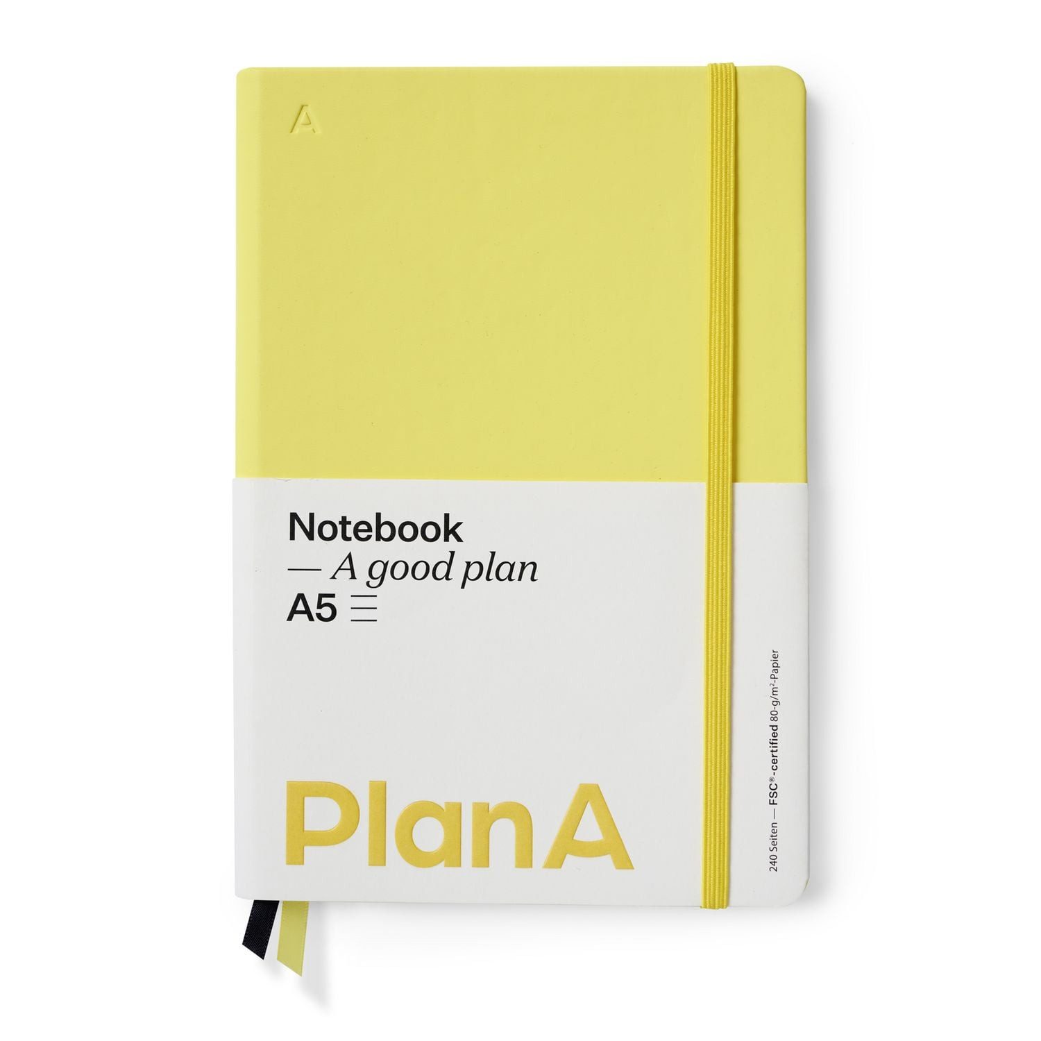 Notizbuch Notizbuch A5 Hardcover Liniert Lemon Yellow