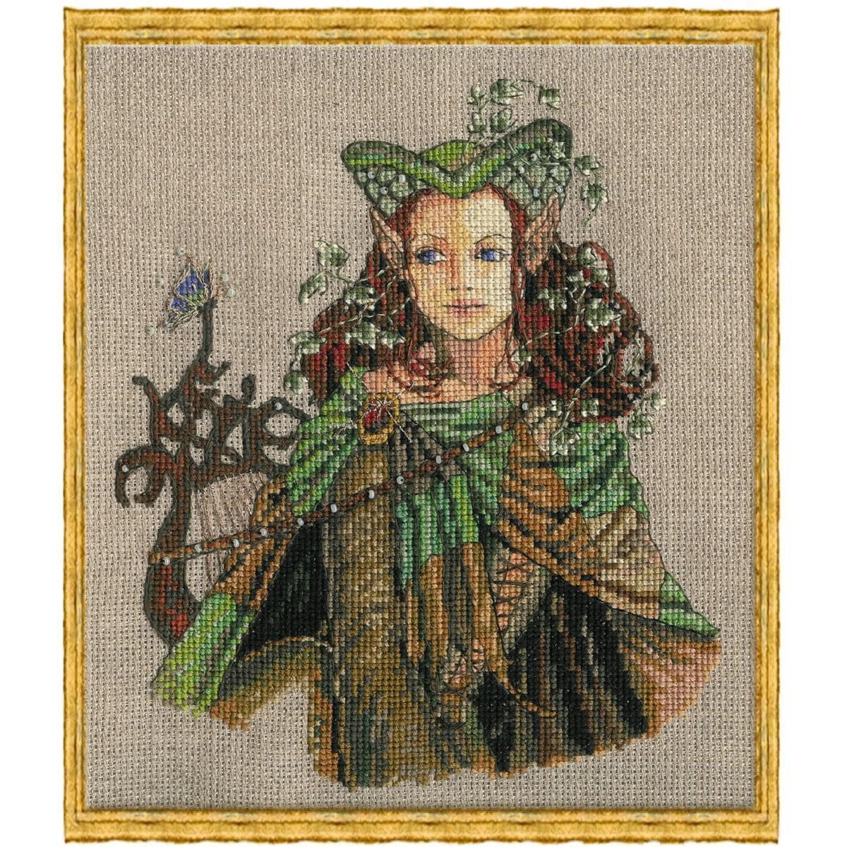 Kreativset Nimue Kreuzstich Set "Gaewen", Zählmuster, 46-Z005K, 16x19cm
