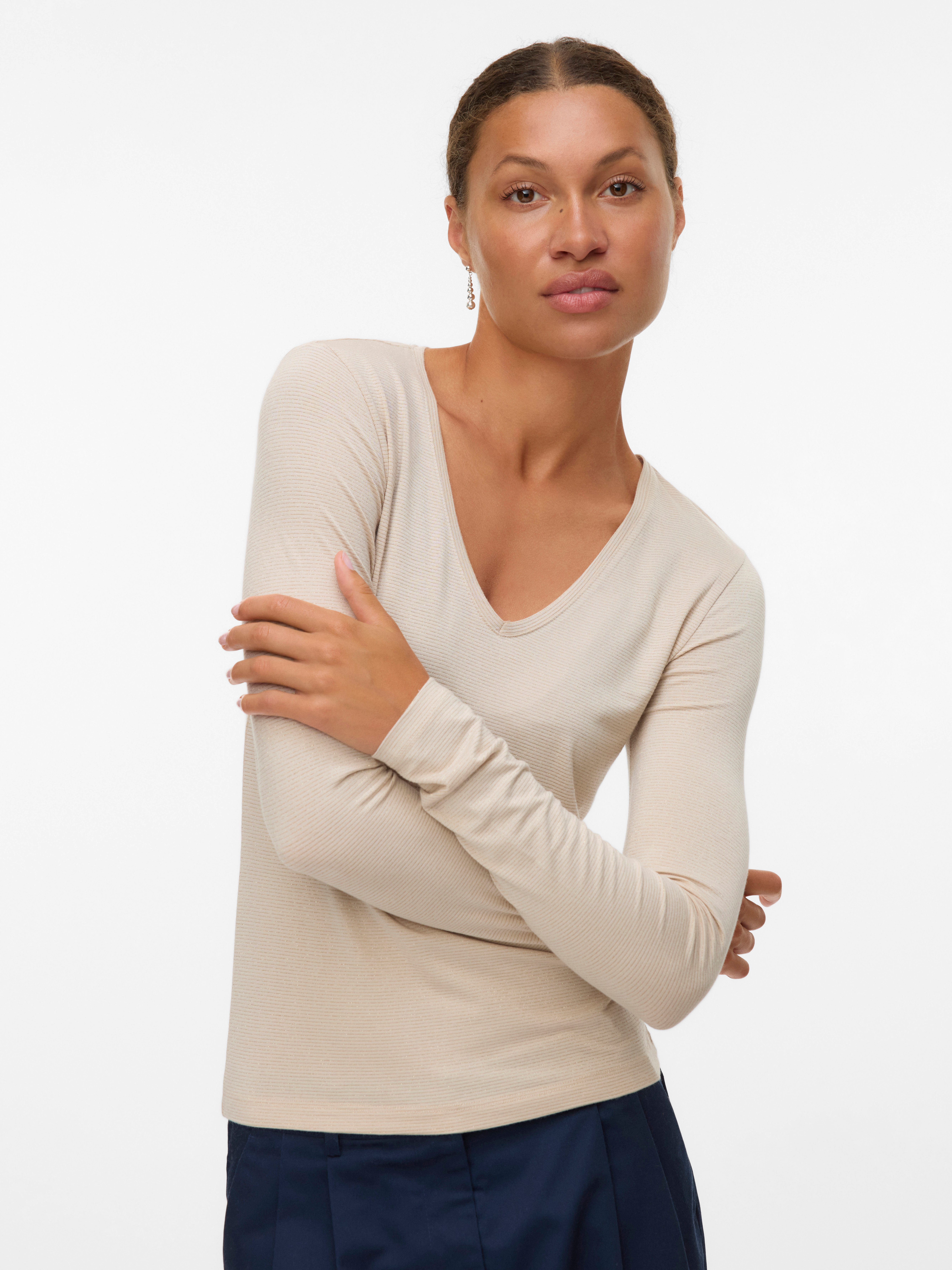 Vero Moda Langarmshirt VMLAVA GLITTER LS günstig online kaufen