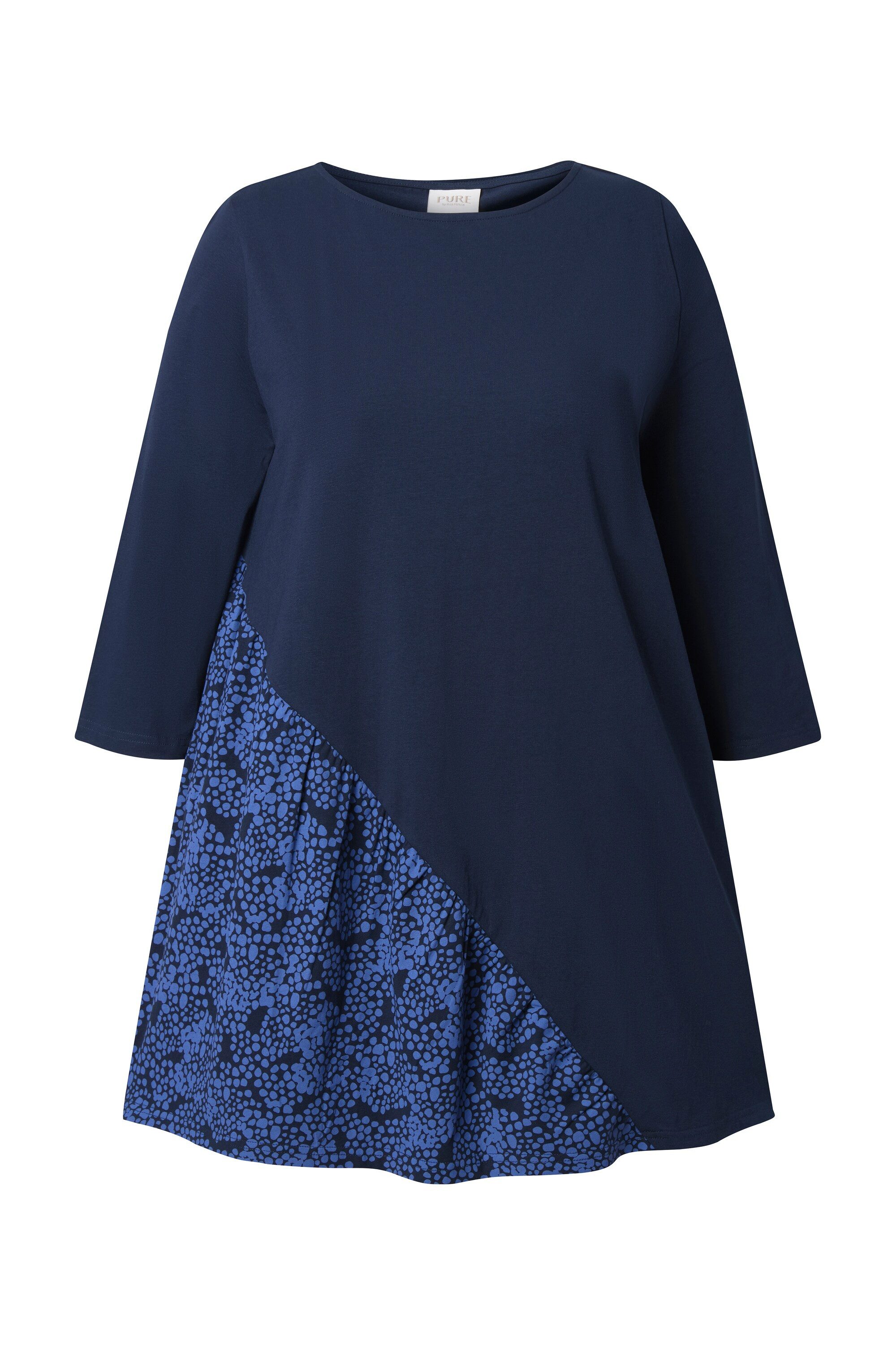 Ulla Popken Longshirt T-Shirt A-Linie U-Boot-Ausschnitt günstig online kaufen