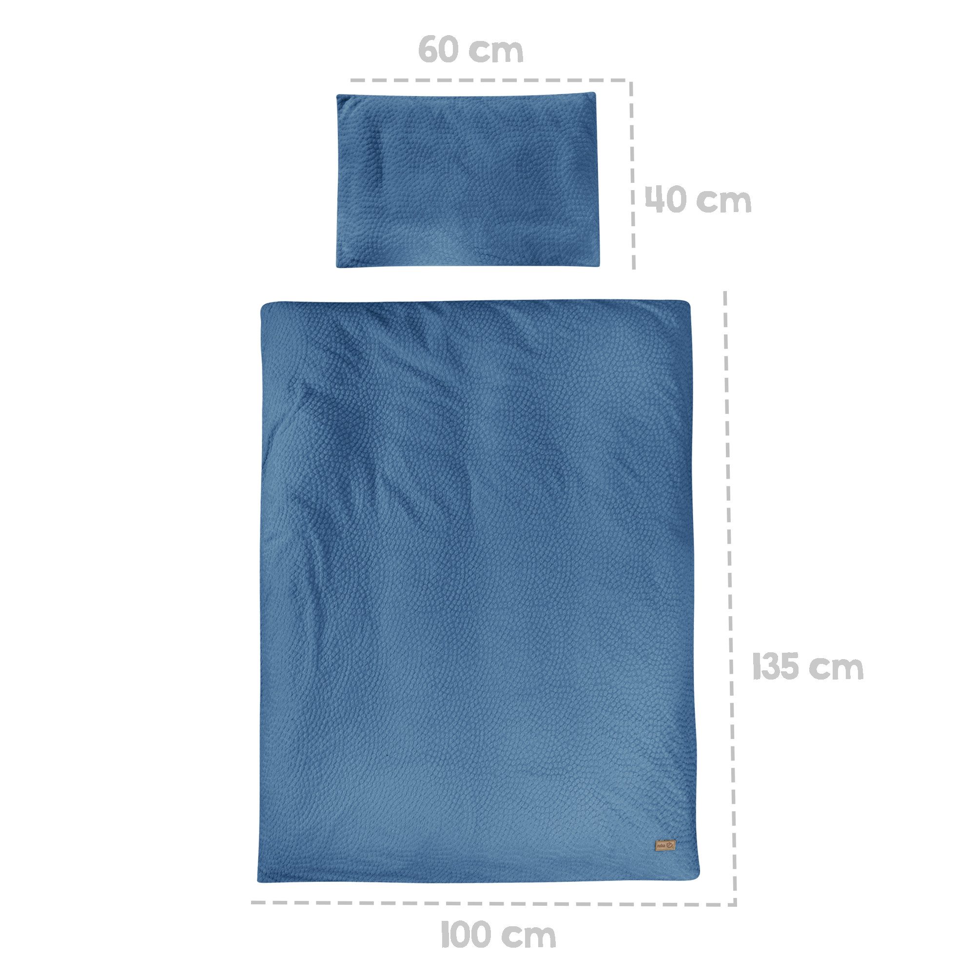 roba® Kinderbettwäsche Lil Planet - BIO BAUMWOLLE - versch. Farben - weicher Stoff, aus Jersey, 2 teilig, 100 x135 cm, Bettwäsche Kinderbett & Babybett - Jungen – Bild 2 von 5