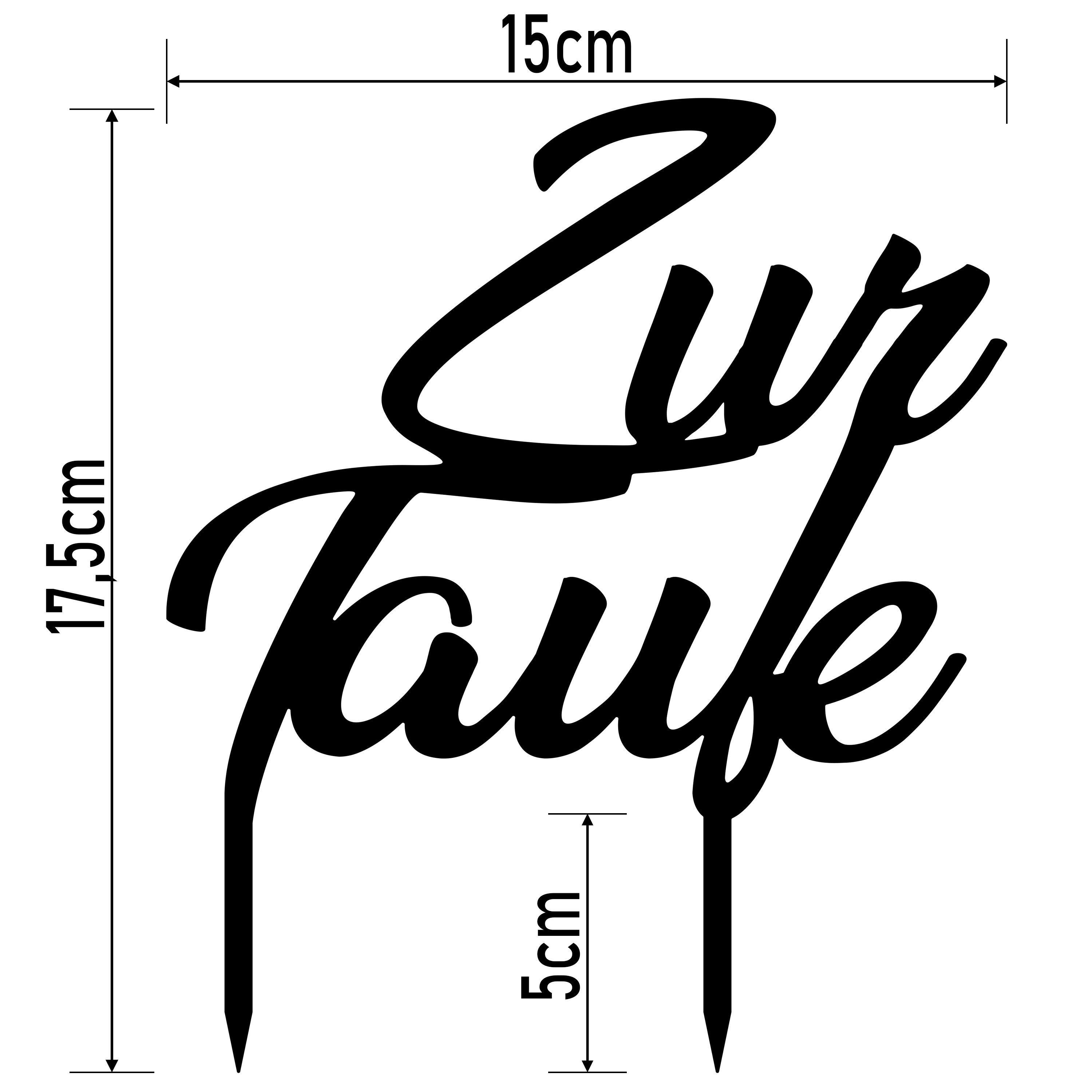 AREA17 Tortenstecker Cake Topper aus Acryl zur Taufe, (Kuchendeko Tortenstecker, verschiedene Farben, Kuchendekoration und Tortenschmuck), 100% Made in Germany