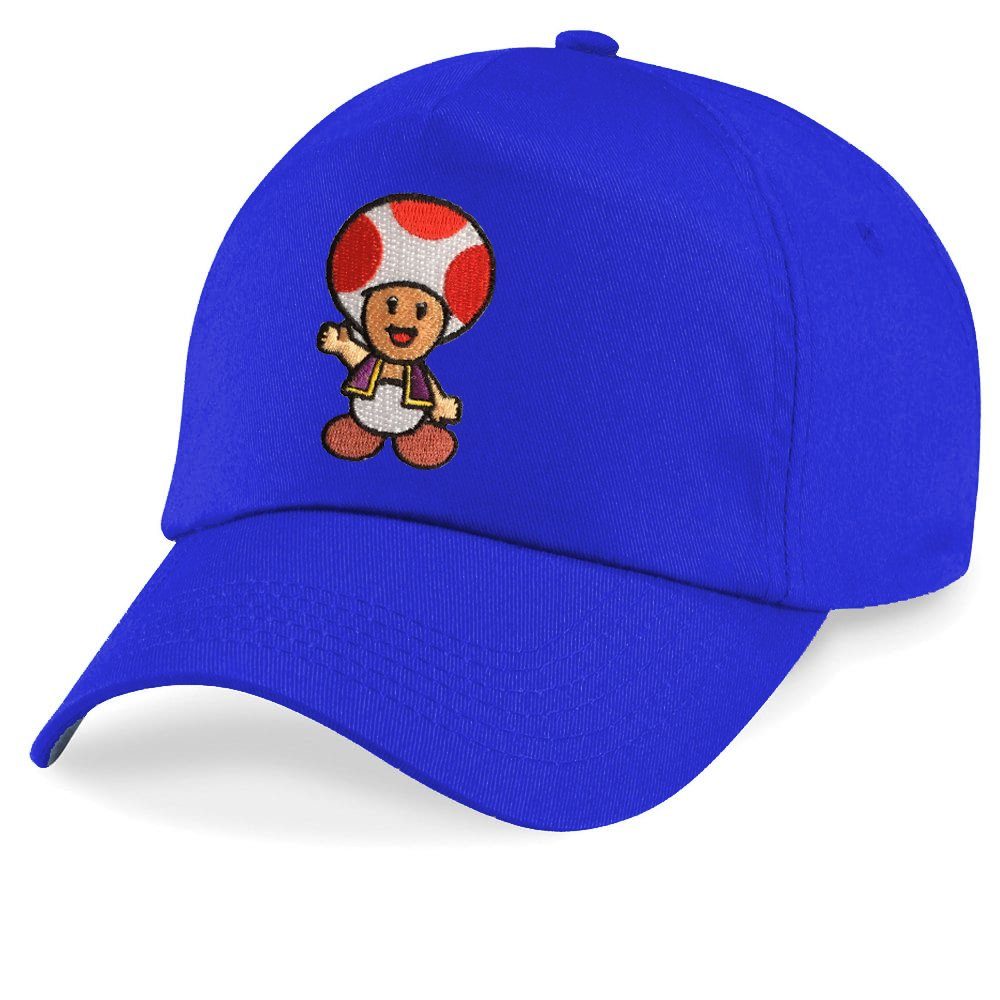 Royalblau Brownie Size Patch & Toad Mario Stick Toad One Blondie Super Kinder Baseball Cap Nintendo