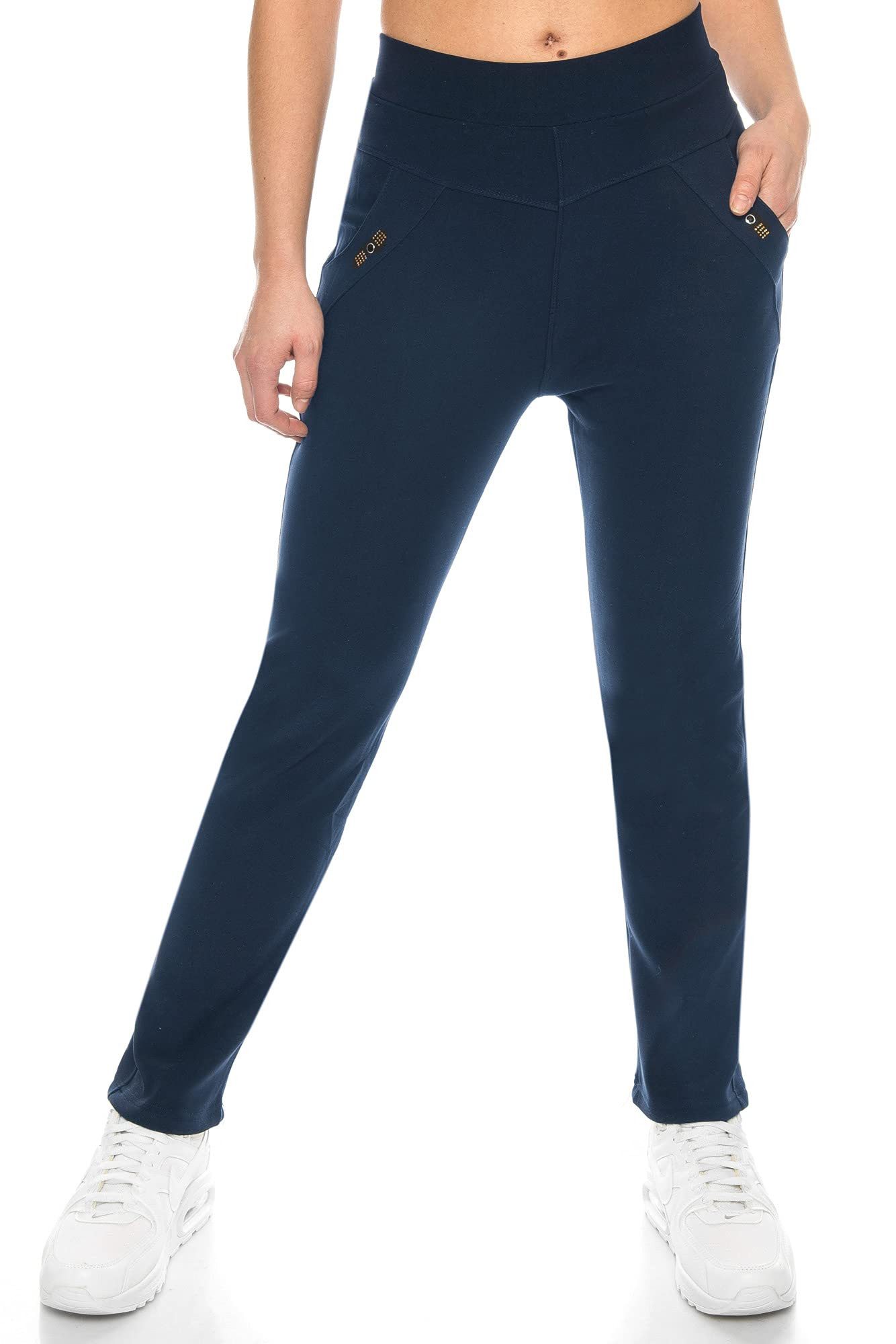 Thermohose Thermohose Damen Winter gefüttert warm Innenfleece Winterhose elegant