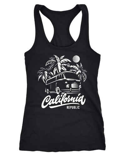 Neverless Tanktop Cooles Damen Tank-Top California Surf Bus Abenteuer Urlaub Racerback Neverless®