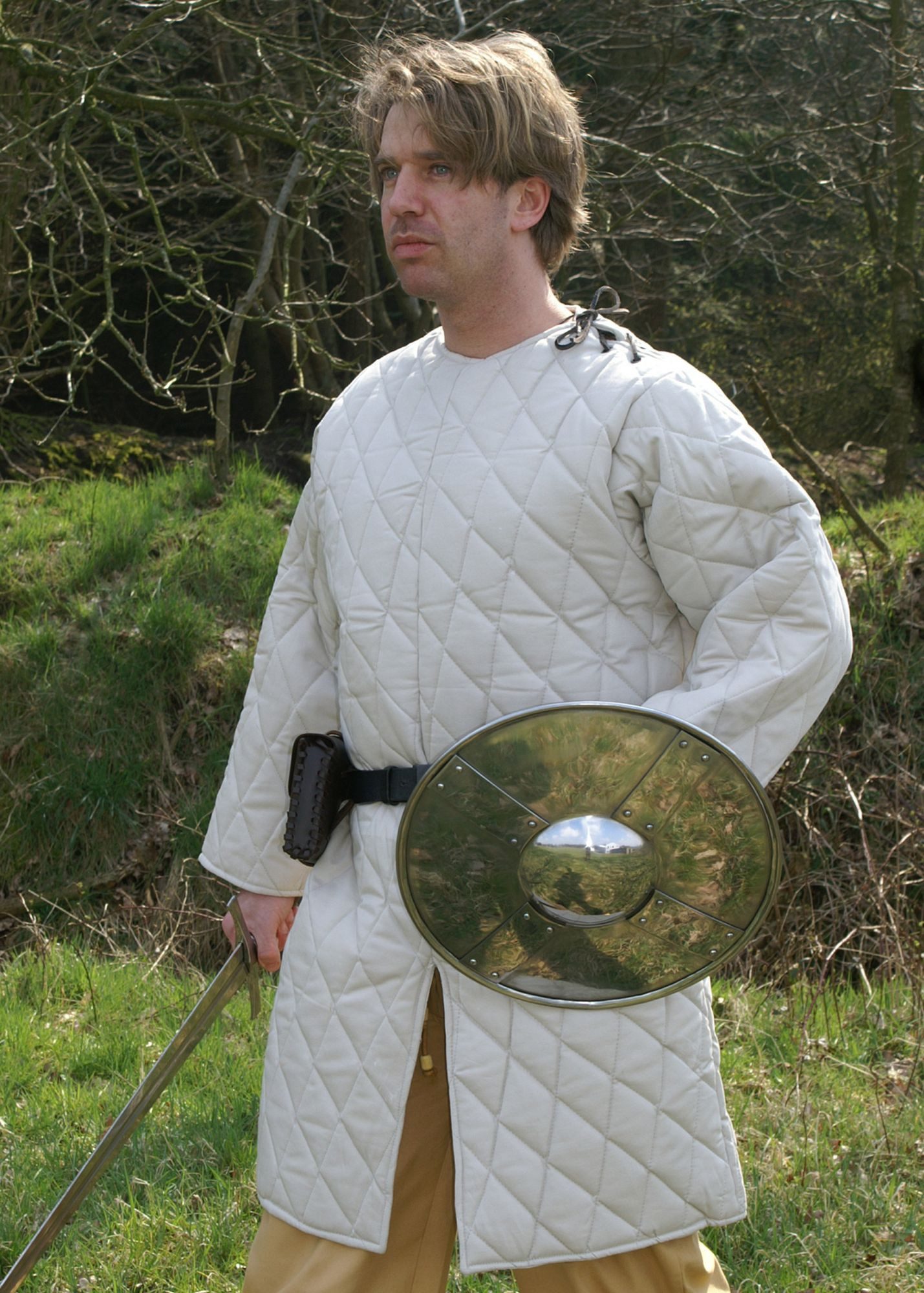 Kostüm Langer Gambeson, natur, Gr. L