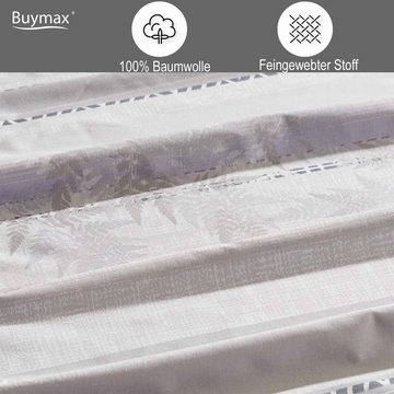 Bettwäsche Luxury, Buymax, Renforcé, 2 teilig, Bettbezug-Set 100% Baumwolle 135x200 cm Reißverschluss gestreift Lila