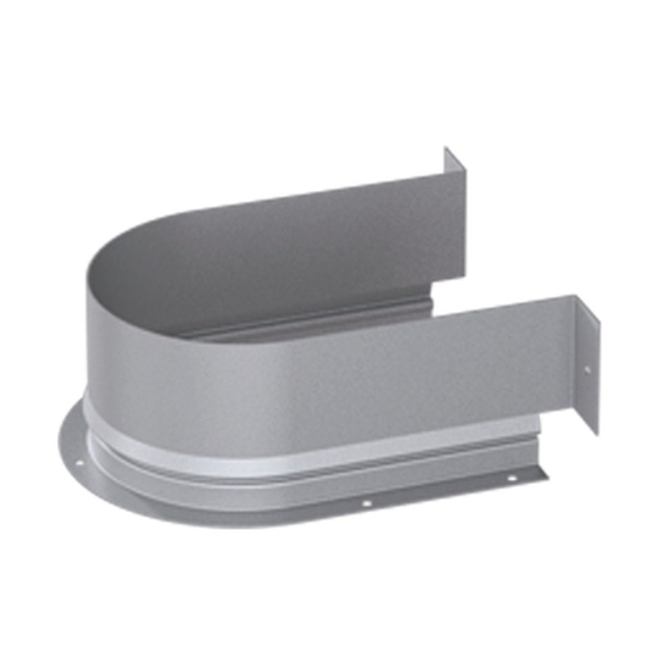 Hettich Siphonverkleidung Hettich Metallumrandung für Siphon Siphonausschnitt-Abdeckung silber