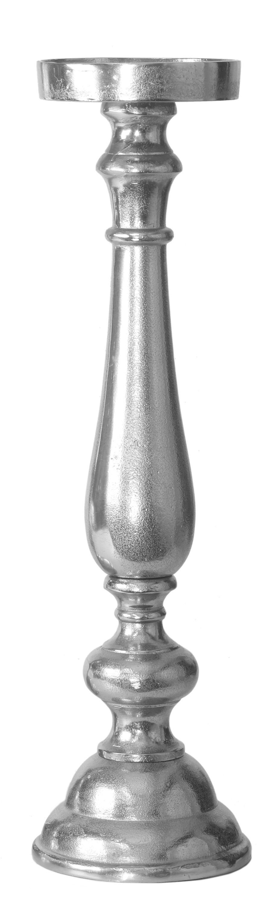 ARTRA Tischkerzenhalter (1 St), Kerzenleuchter silber55 Aluminium Kerzenleuchter Altarleuchter Bodenkerzenständer Kaya Kerzenhalter cm Weihnachten Kerzenständer Stand Gastgeschenke M