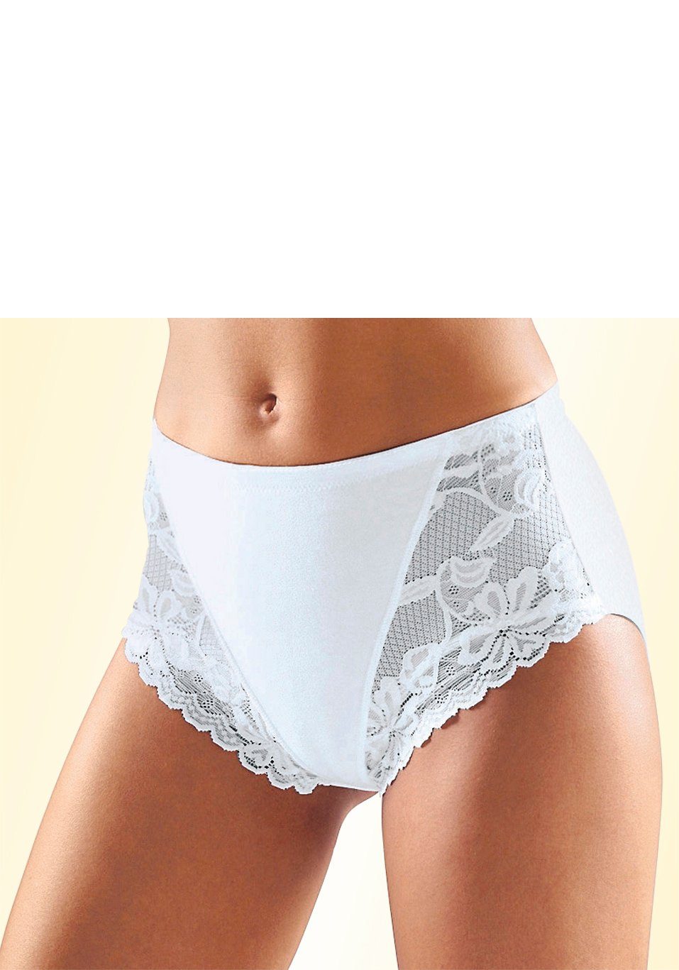 petite fleur Formslip (Packung, 3-St) aus weiß elastischer Baumwoll-Qualität