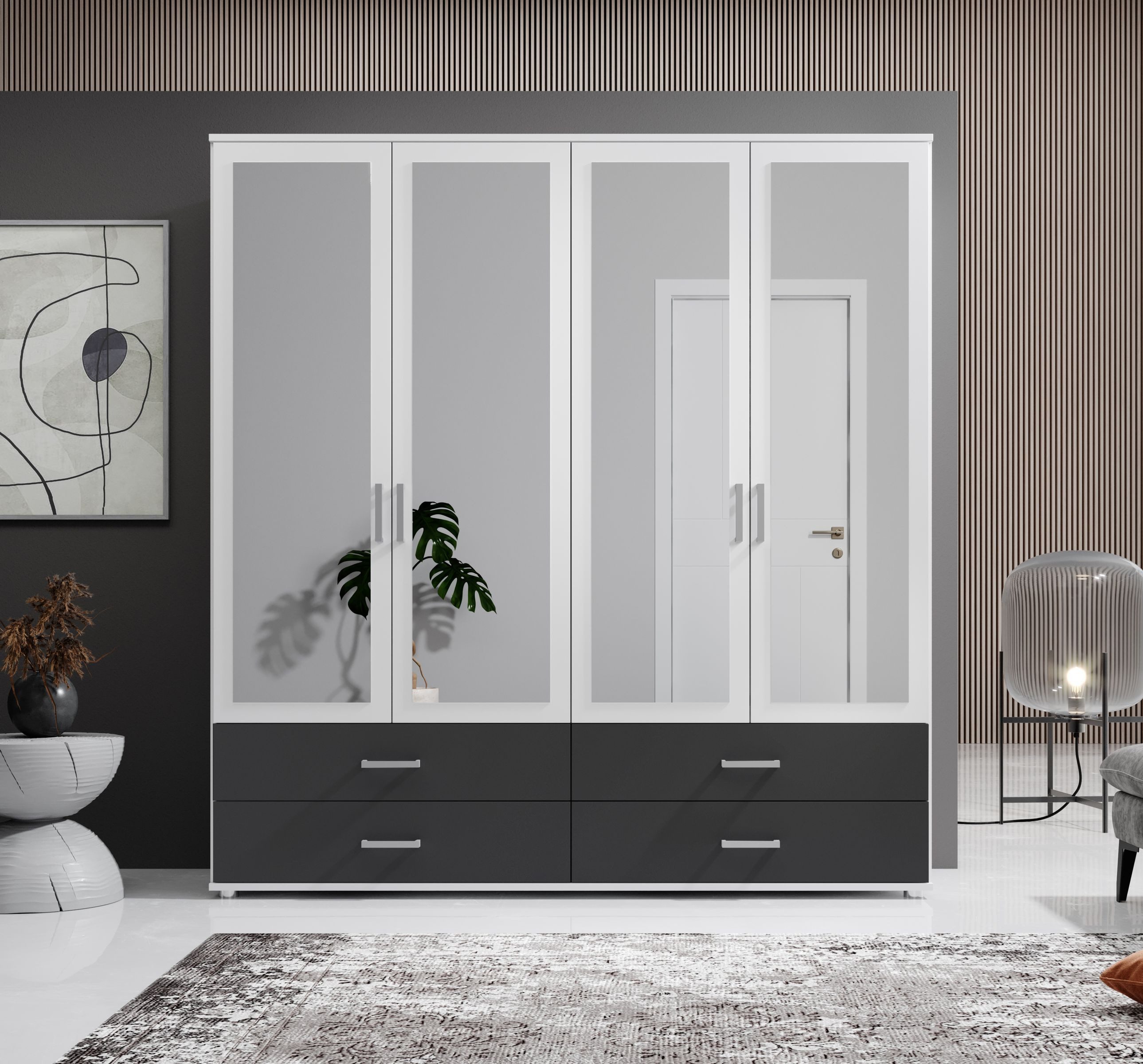 Pol-Power Kleiderschrank 180 x 190 x 51 cm (B/H/T)