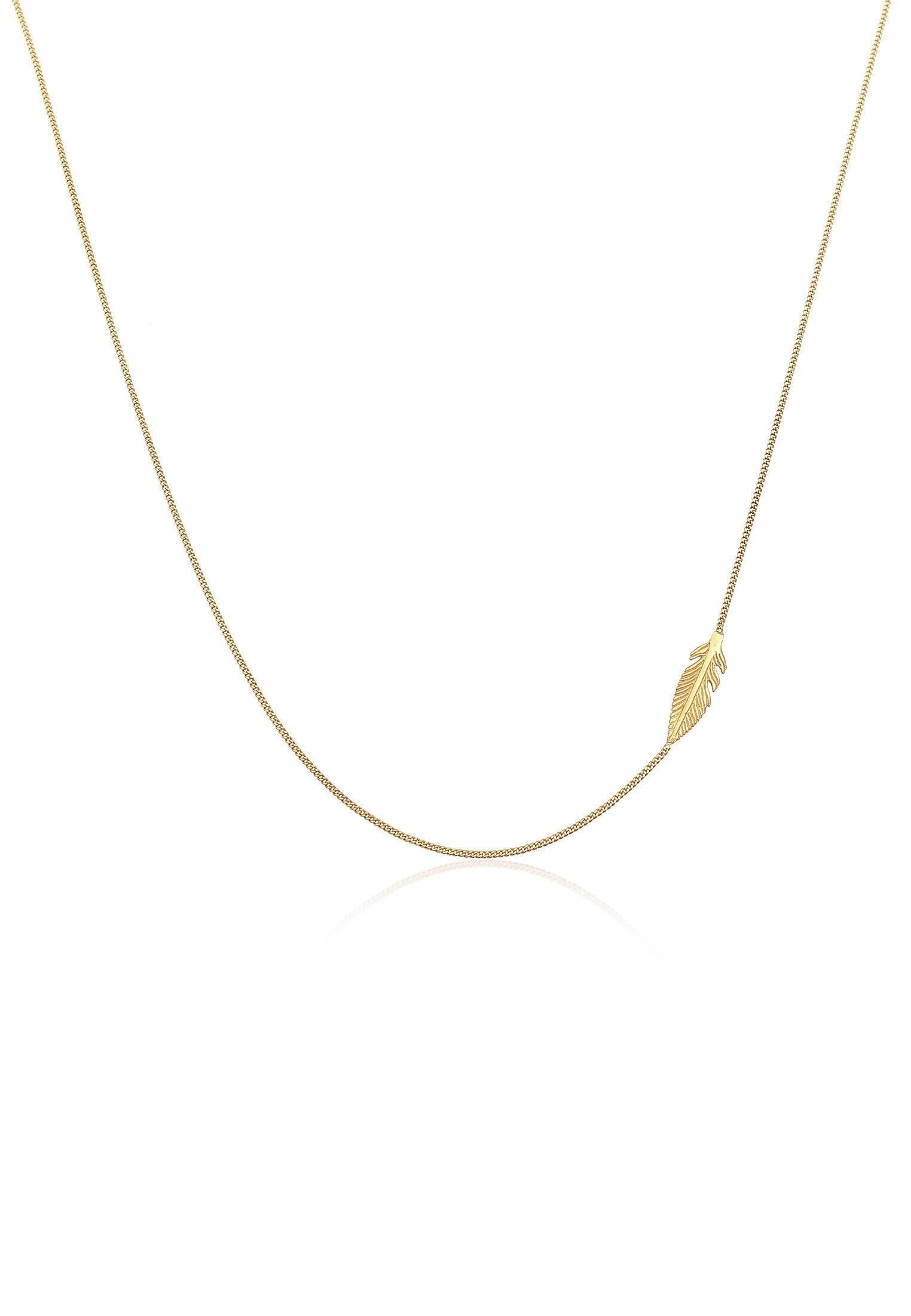 Elli Kette mit Anhänger Feder Boho günstig online kaufen