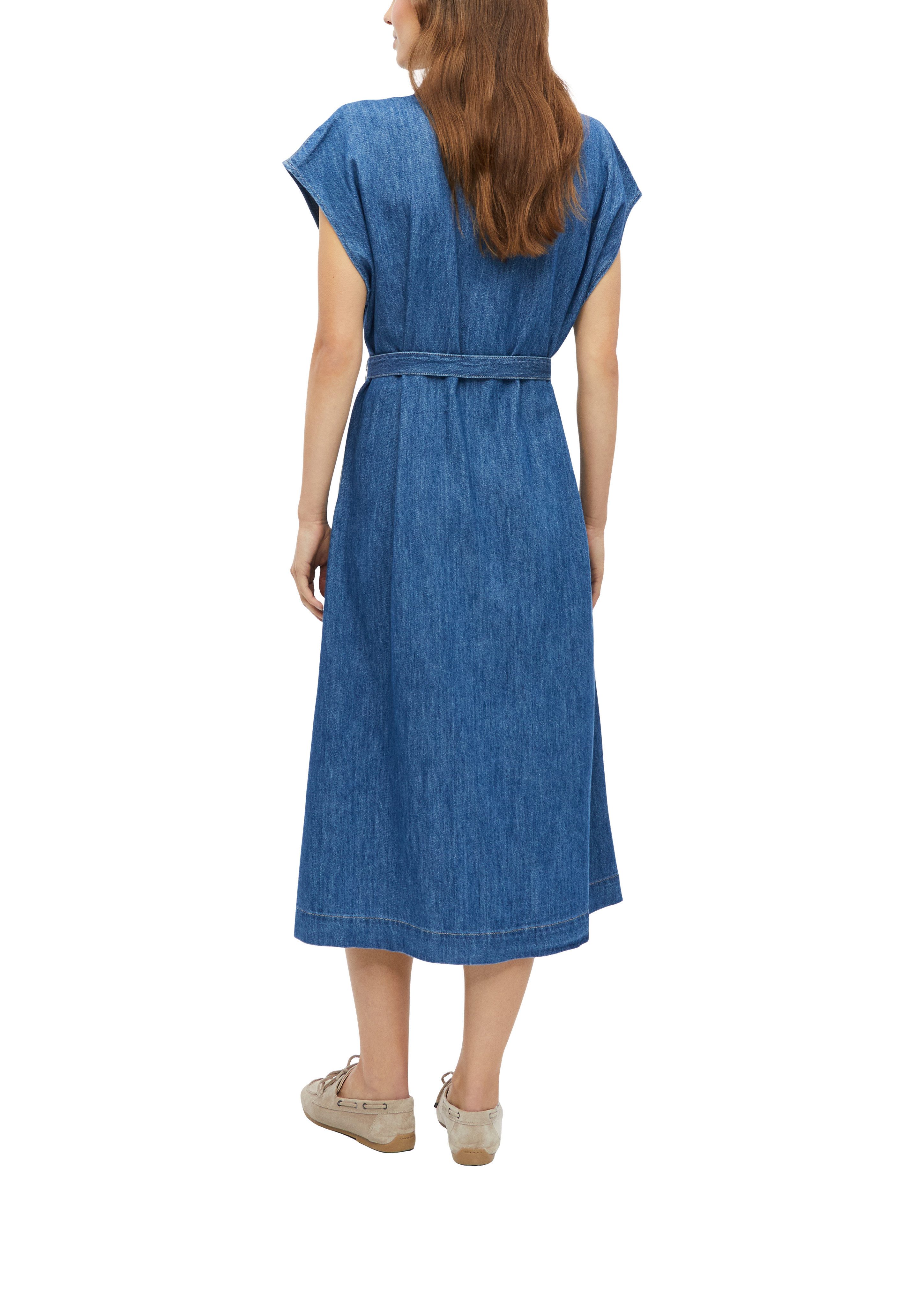 s.Oliver Jeanskleid mit Textil Gürtel