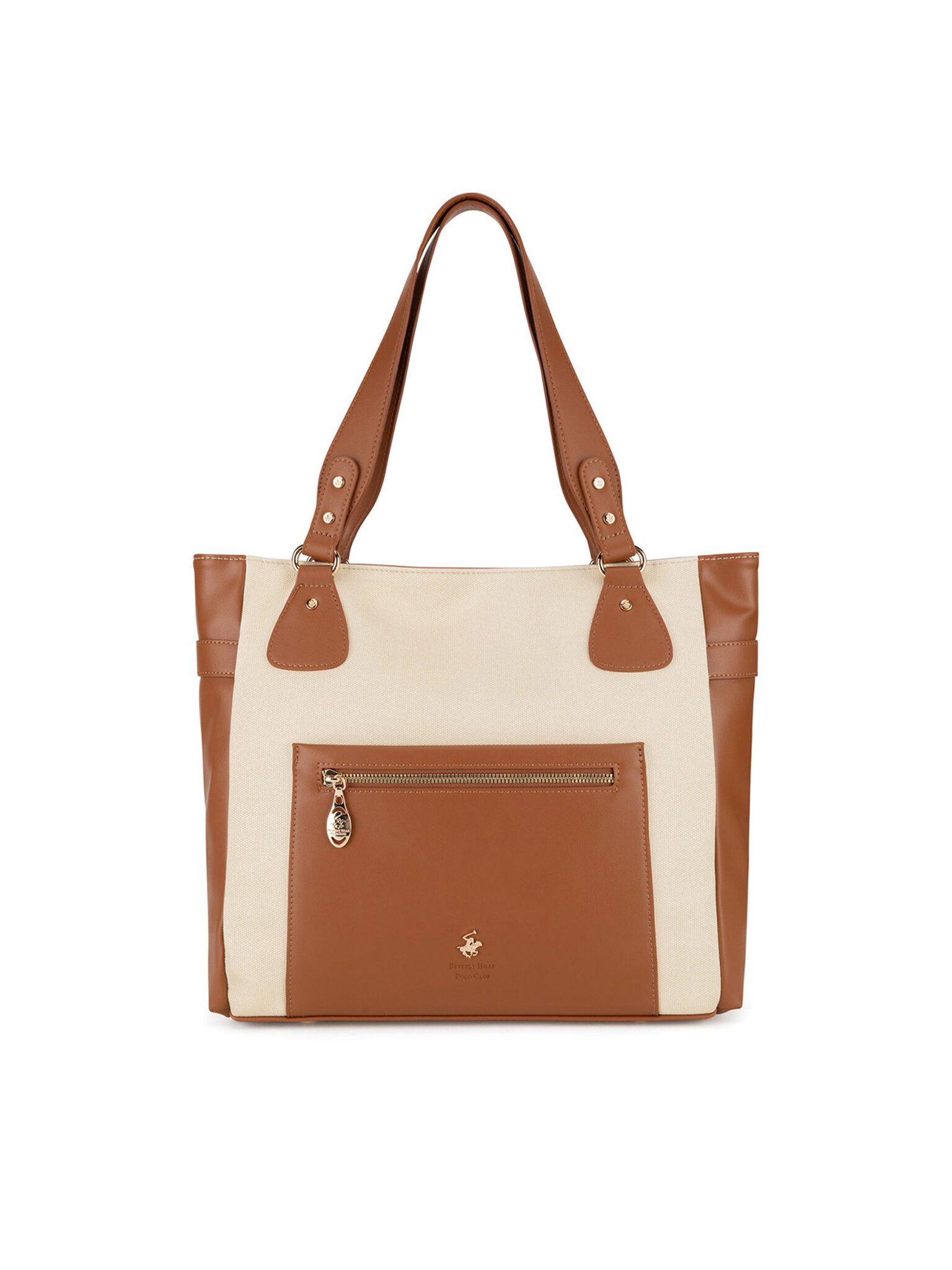BEVERLY HILLS POLO CLUB Handtasche Beverly Hills Polo Club Damenhandtasche Braun BHPC-C-002-07
