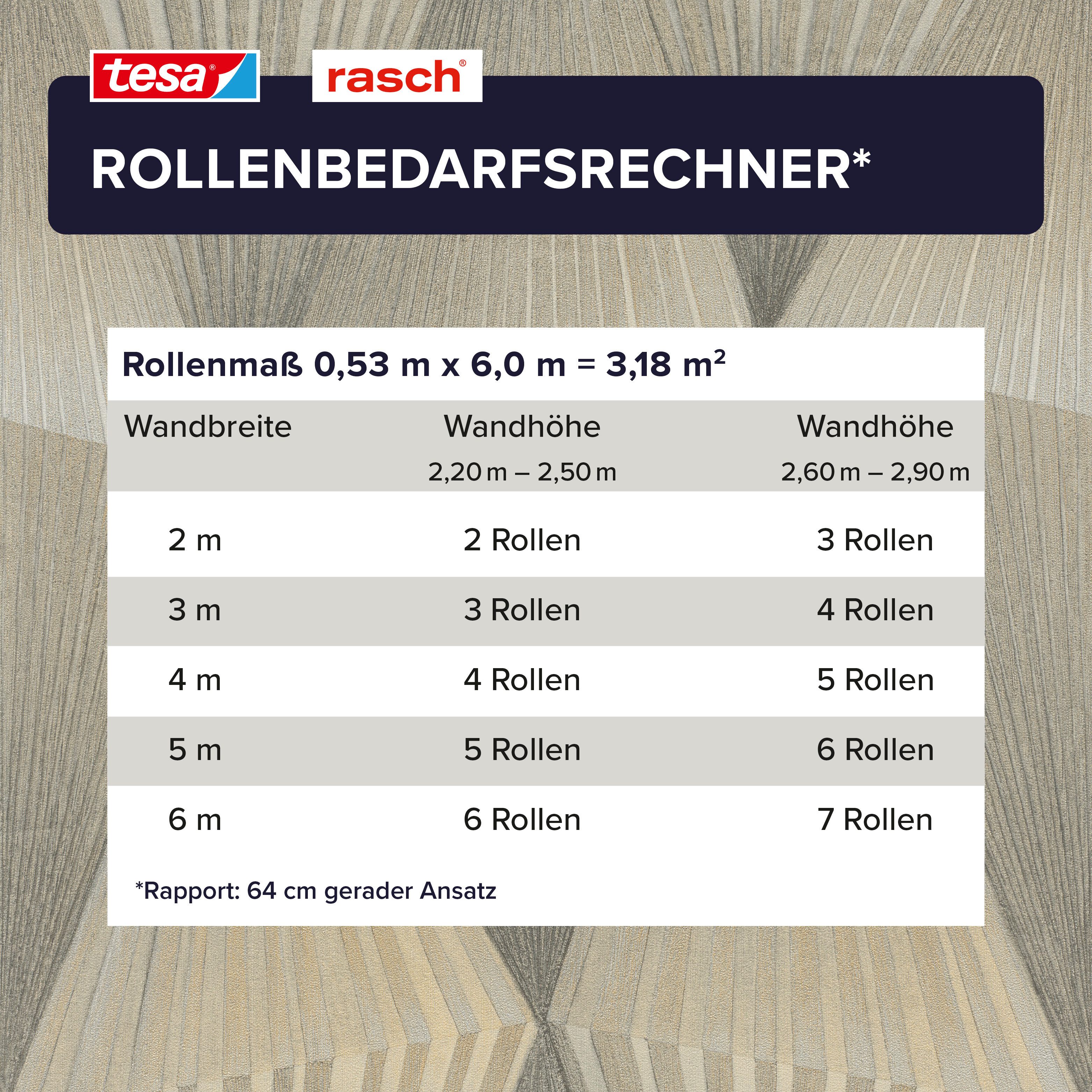 Rasch Vliestapete Cairo - Selbstklebende Tapete 3D Effekt von tesa® x rasch®, strukturiert, 3D-Optik, Gold-Optik, geometrisch, (1 Rolle, 1 St), selbstklebend, 6 – Bild 5 von 5