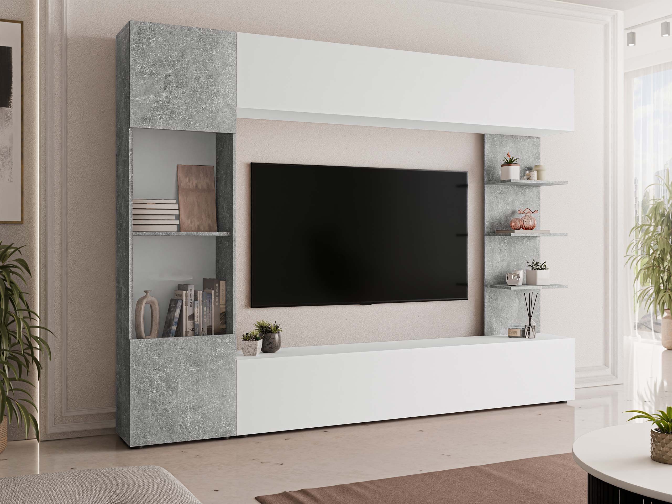 MIRJAN24 Wohnwand Lazando, (Komplett-Set, Hängeschrank, Vitrine, TV-Lowboar günstig online kaufen