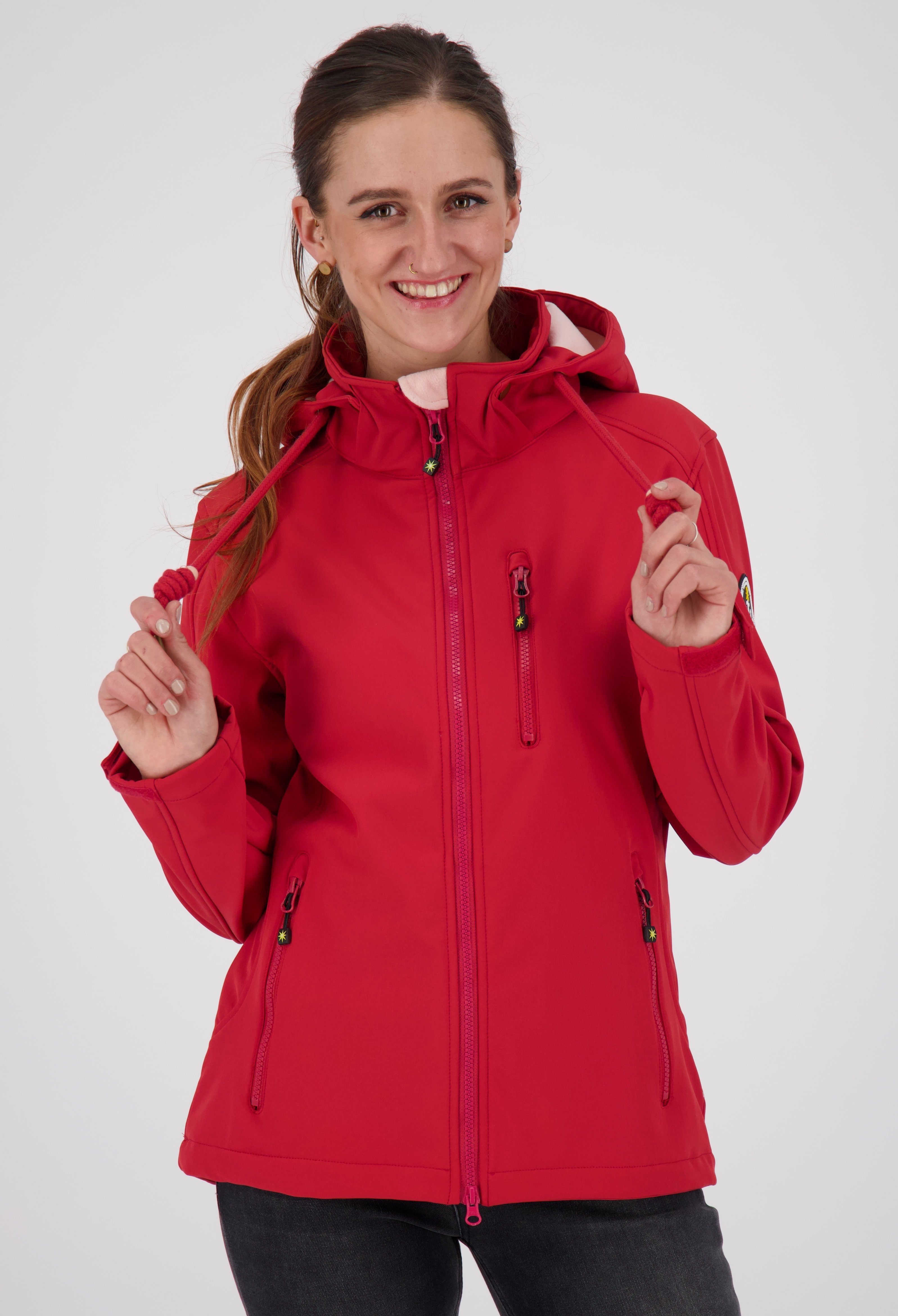 DEPROC Active Softshelljacke #ankerglutfreude CS WOMEN mit abnehmbarer Kapuze, auch in Großen Größen erhältlich red