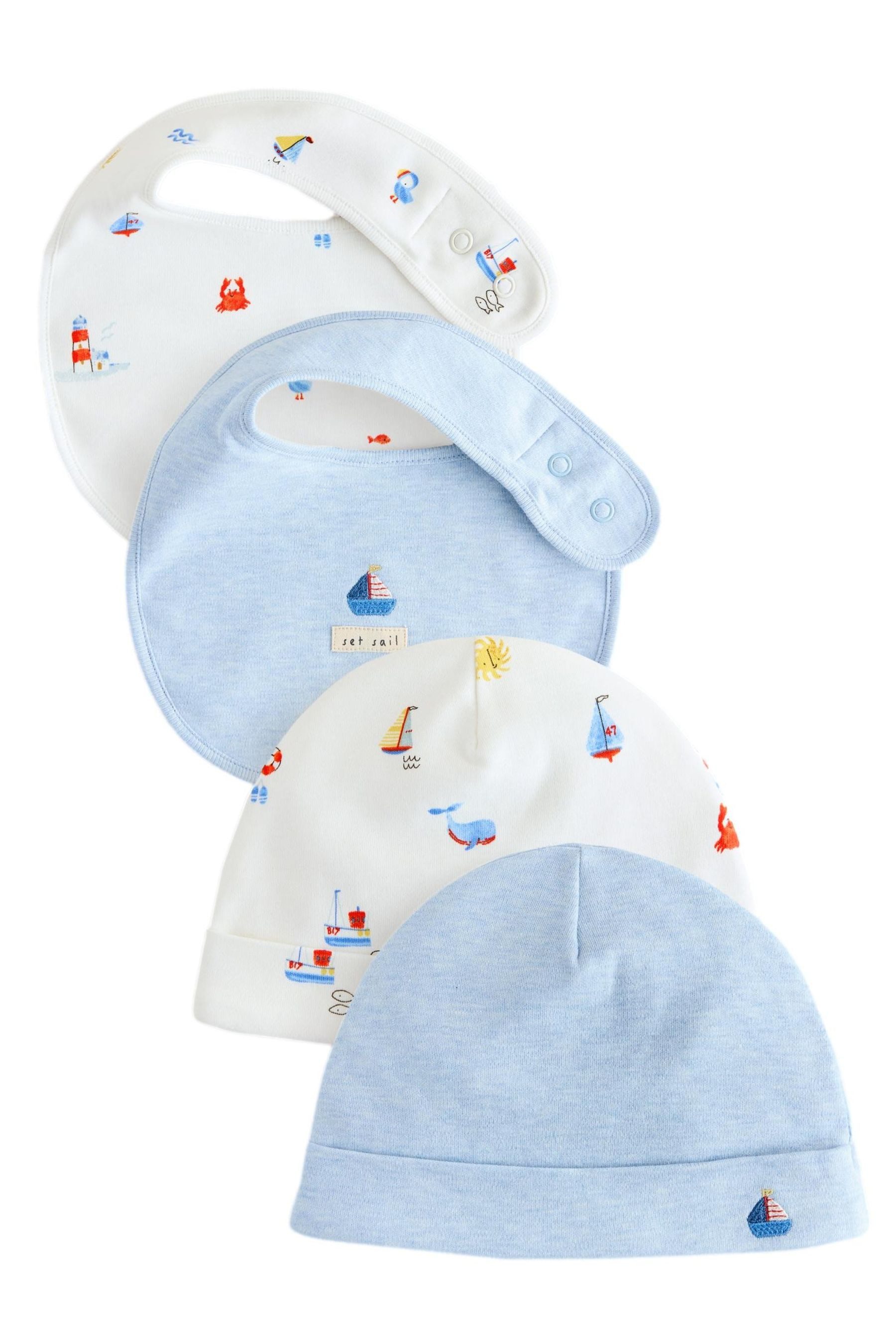 Erstlingsmütze Baby Mütze und Lätzchen im Set