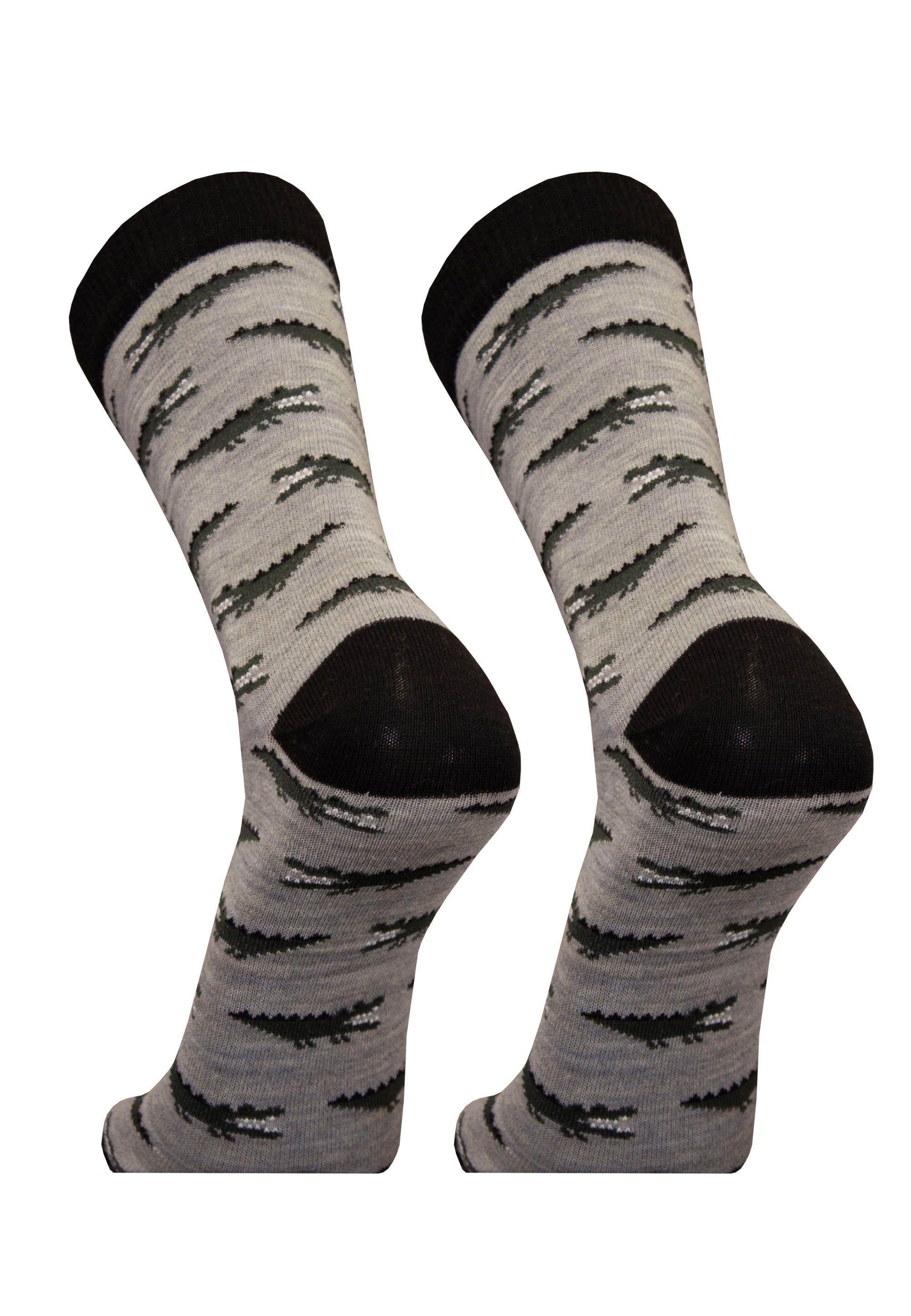 Qualität Socken (2-Paar) atmungsaktiver 2er in hellgrau UphillSport CROCODILE Pack