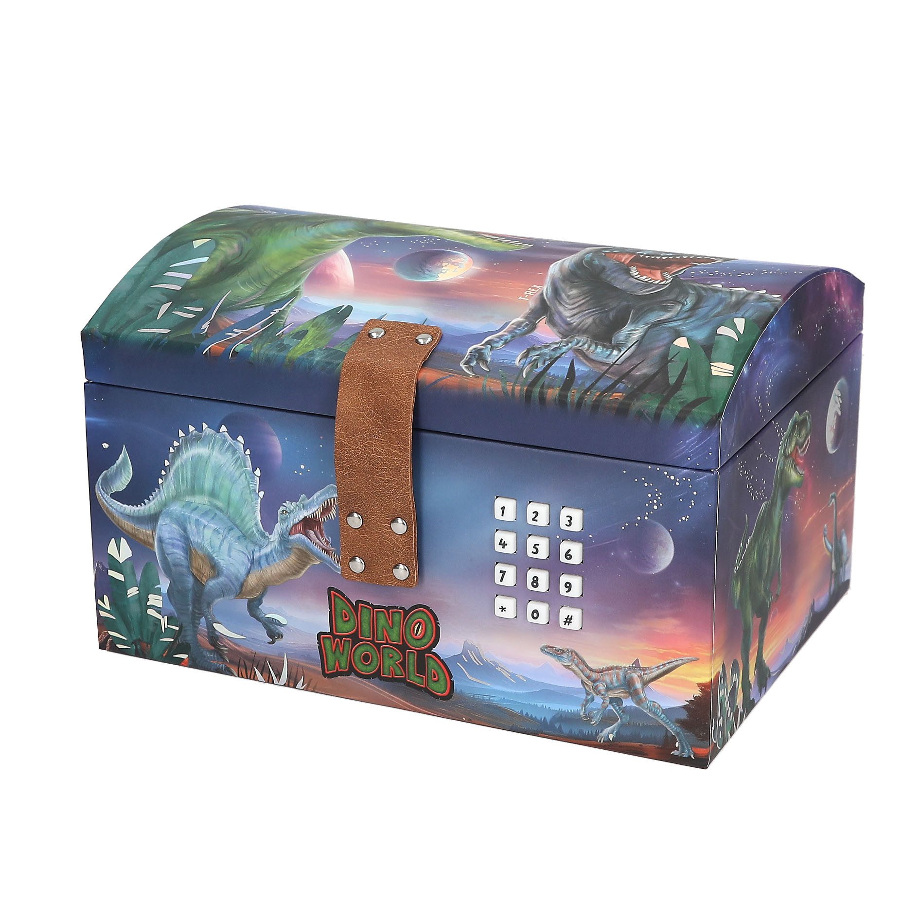 Depesche Schatzkiste DEPESCHE DINO World Schatztruhe mit LED Code und Sound