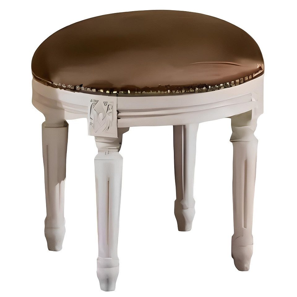 Xlmoebel Hocker Traditioneller Sitzhocker in Braun - Hocker Polsterstuhl Sitzmöbel (1 St., Hocker), Hergestellt in Italia
