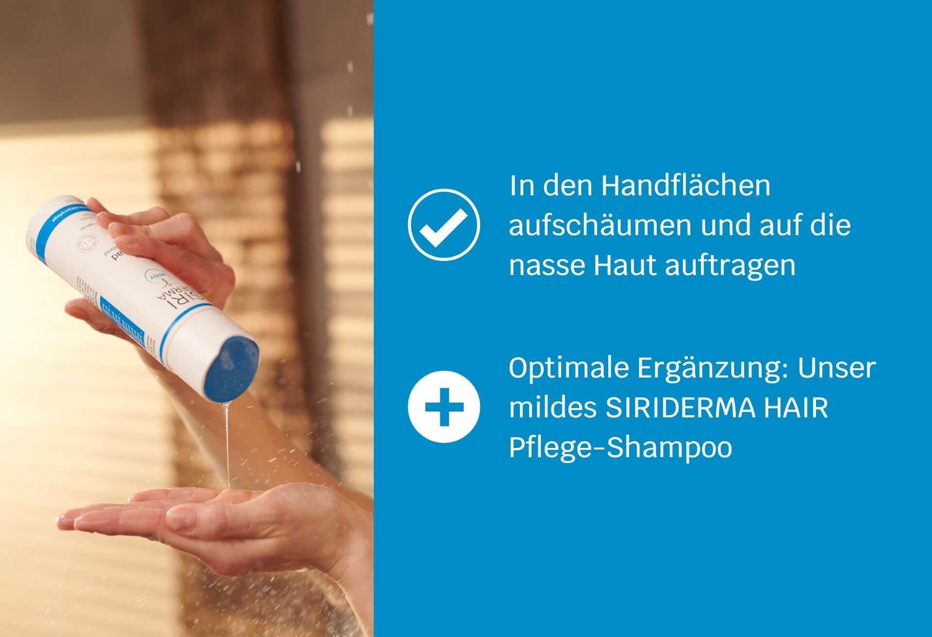 Siriderma Reinigung Haut, für bei ohne Duftstoffe ml, beruhigende Pflege-Duschbad Siriderma 250 Neurodermitis Duschbad trockene Milde,