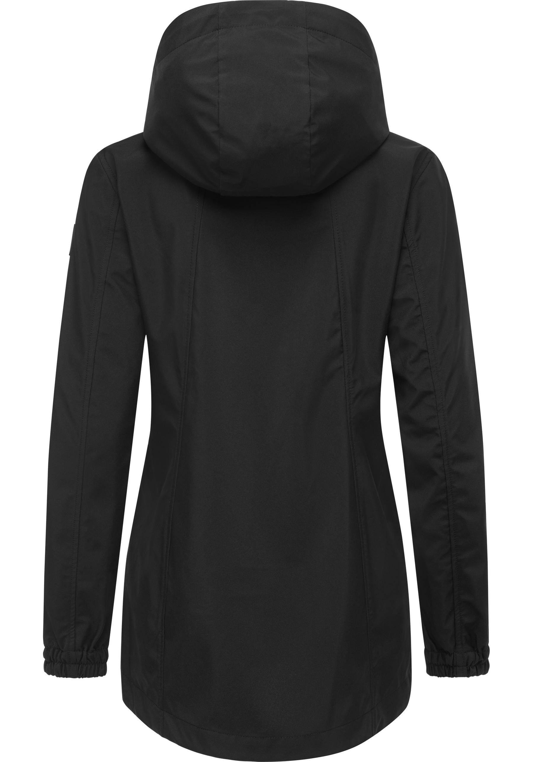 Ragwear Kurzmantel Zuzka Sport Wasserdichter kurzer Übergangsmantel für Damen