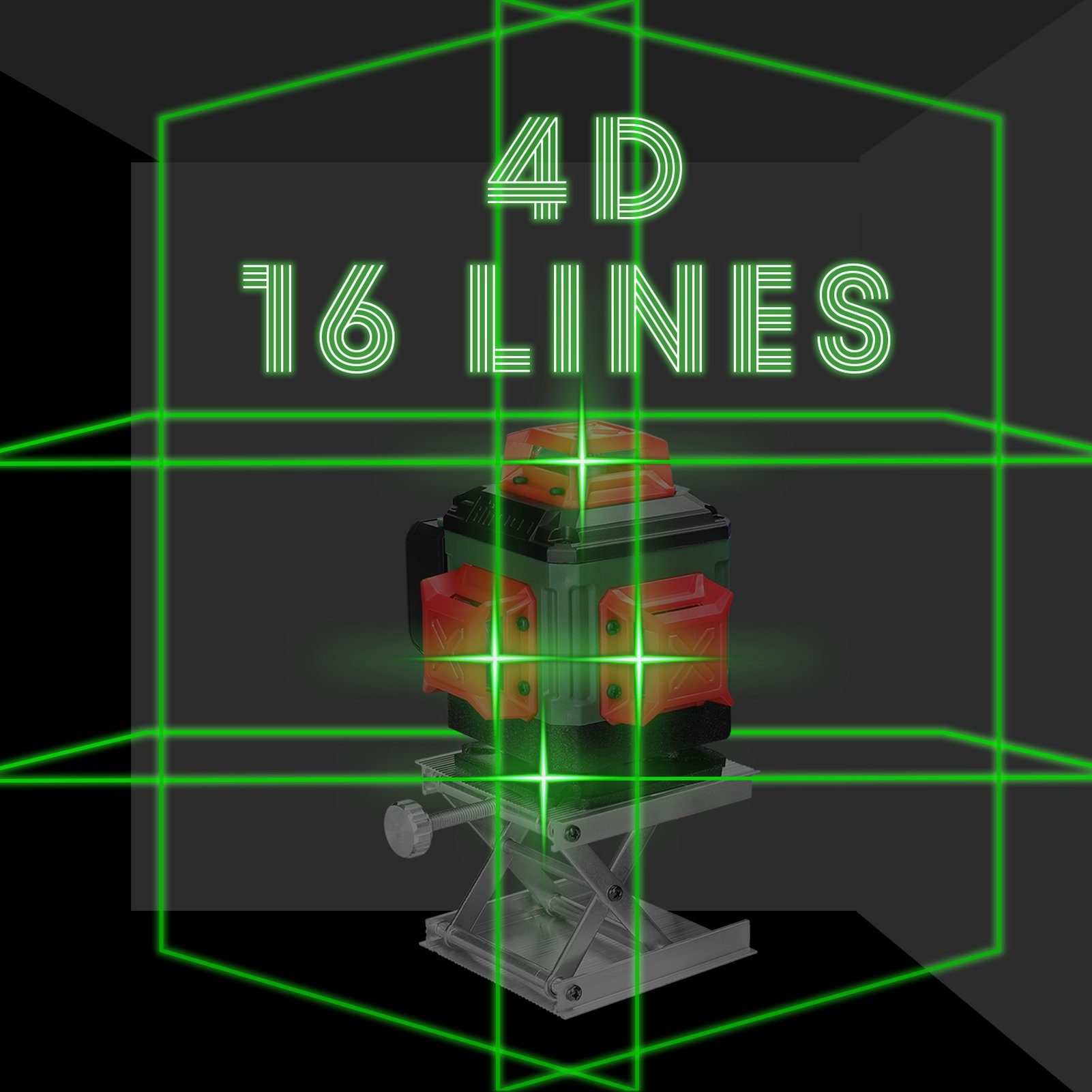 16-Linien-Laser-Level ° Tidyard 3 Linienlaser Selbstnivellierungsfunktion