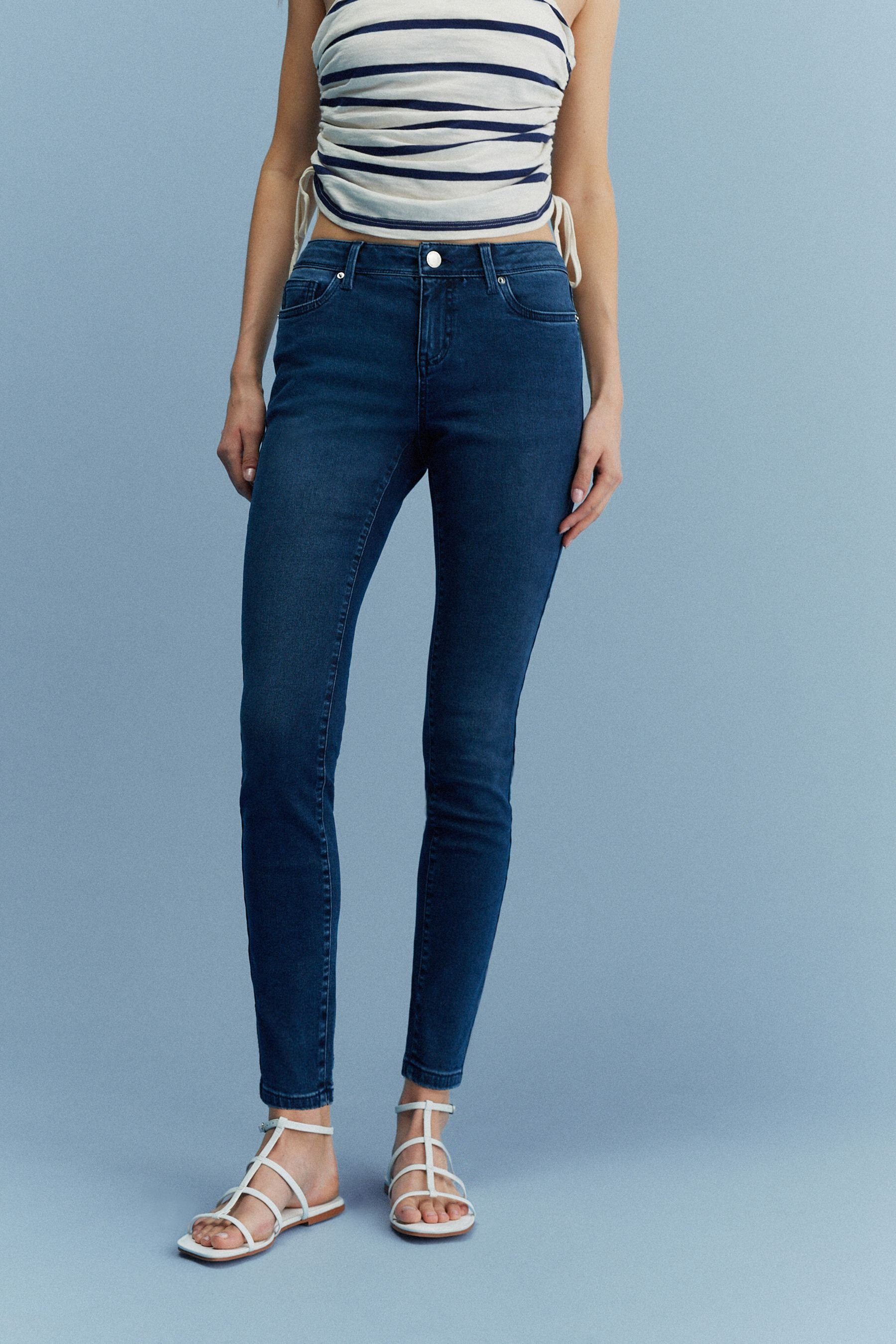 Inky Rise Low Skinny Skinny-fit-Jeans (1-tlg) Blue Next Jeans Washed