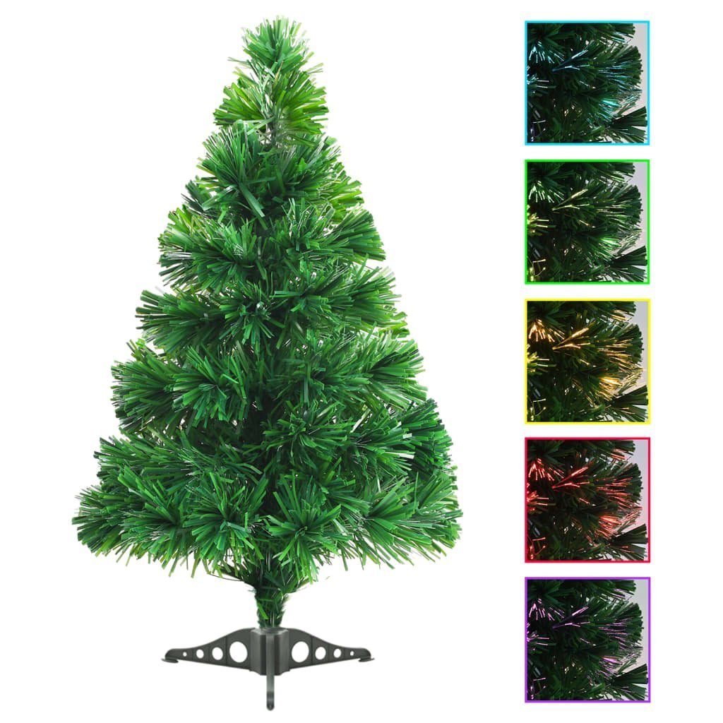 DOTMALL Künstlicher Weihnachtsbaum mit Glasfaserbeleuchtung, 64cm