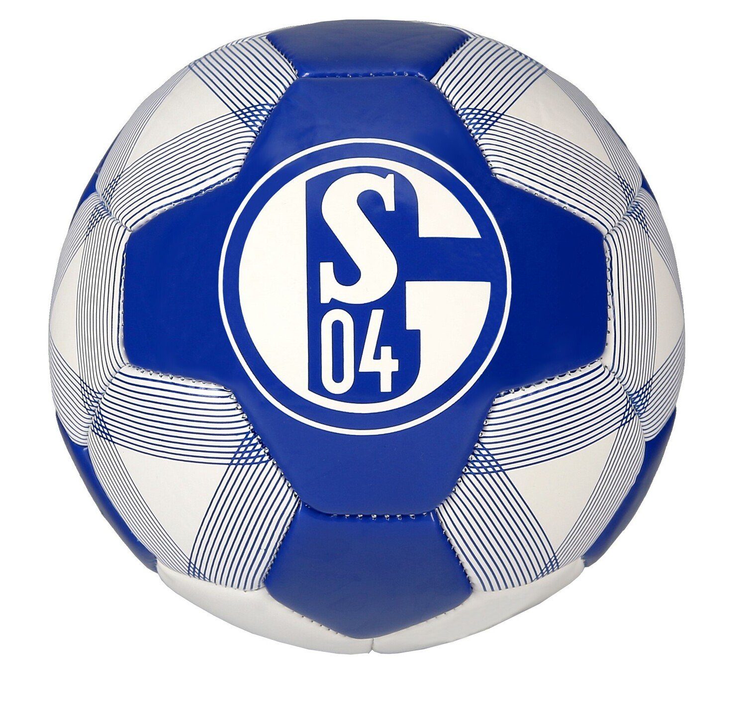 FC Schalke 04 Fußball FC Schalke 04 Ball Größe 5 weiß/ blau, Mit großem FC  Schalke Vereinslogo