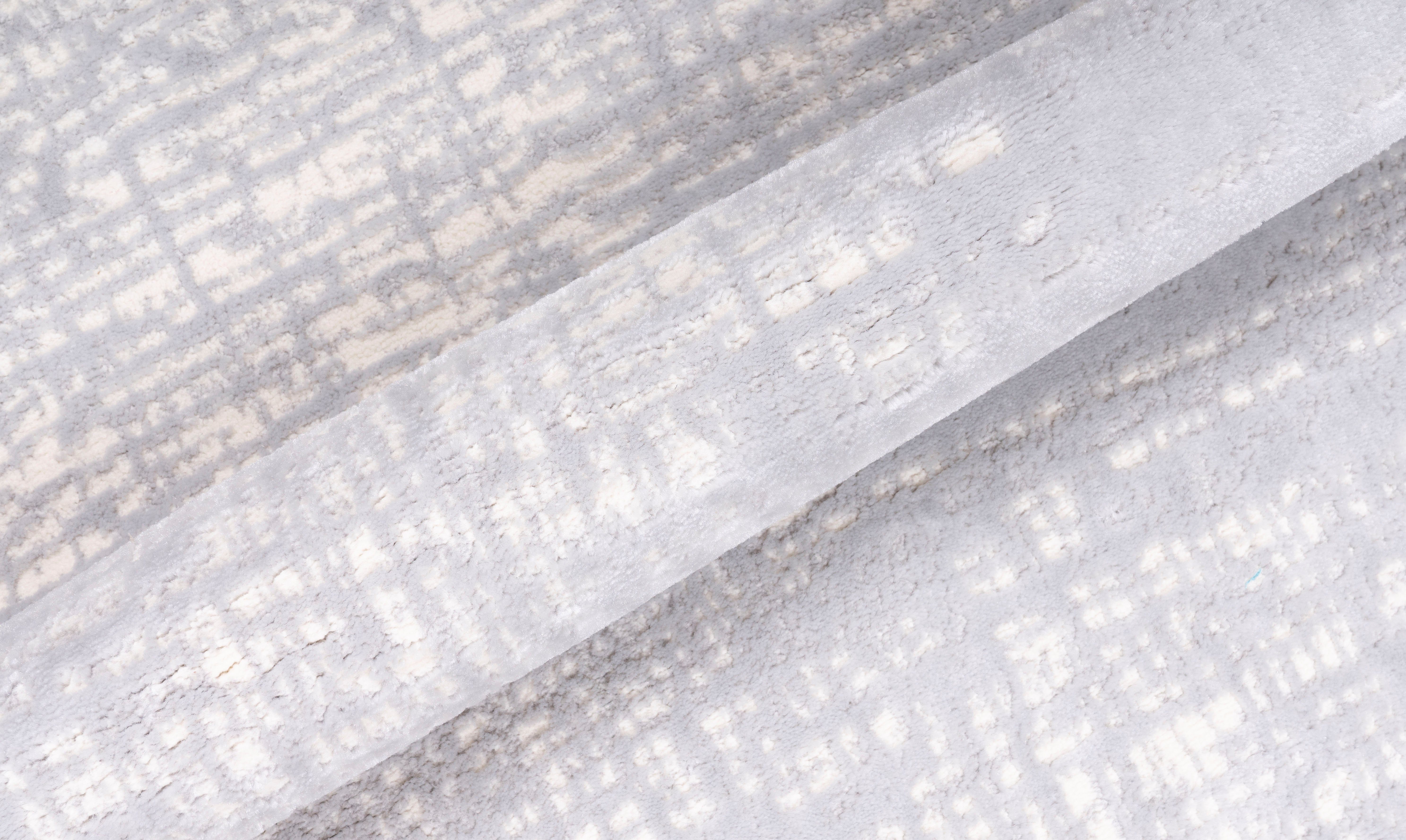 Teppich Ariano, Home affaire, rund, mm, 12 Höhe: Glanz, Schrumpf-Carving-Effekt grau Vintage, Hoch-Tief-Struktur, dezenter