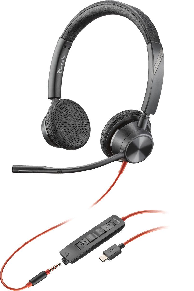 Polycom Poly Headset Blackwire C3325 Stereo USB-C/A & 3,5 PC-Headset