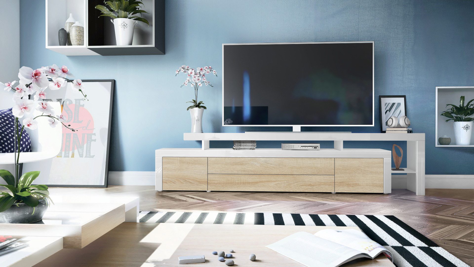Vladon Lowboard Leon (TV-Kommode, mit zwei günstig online kaufen