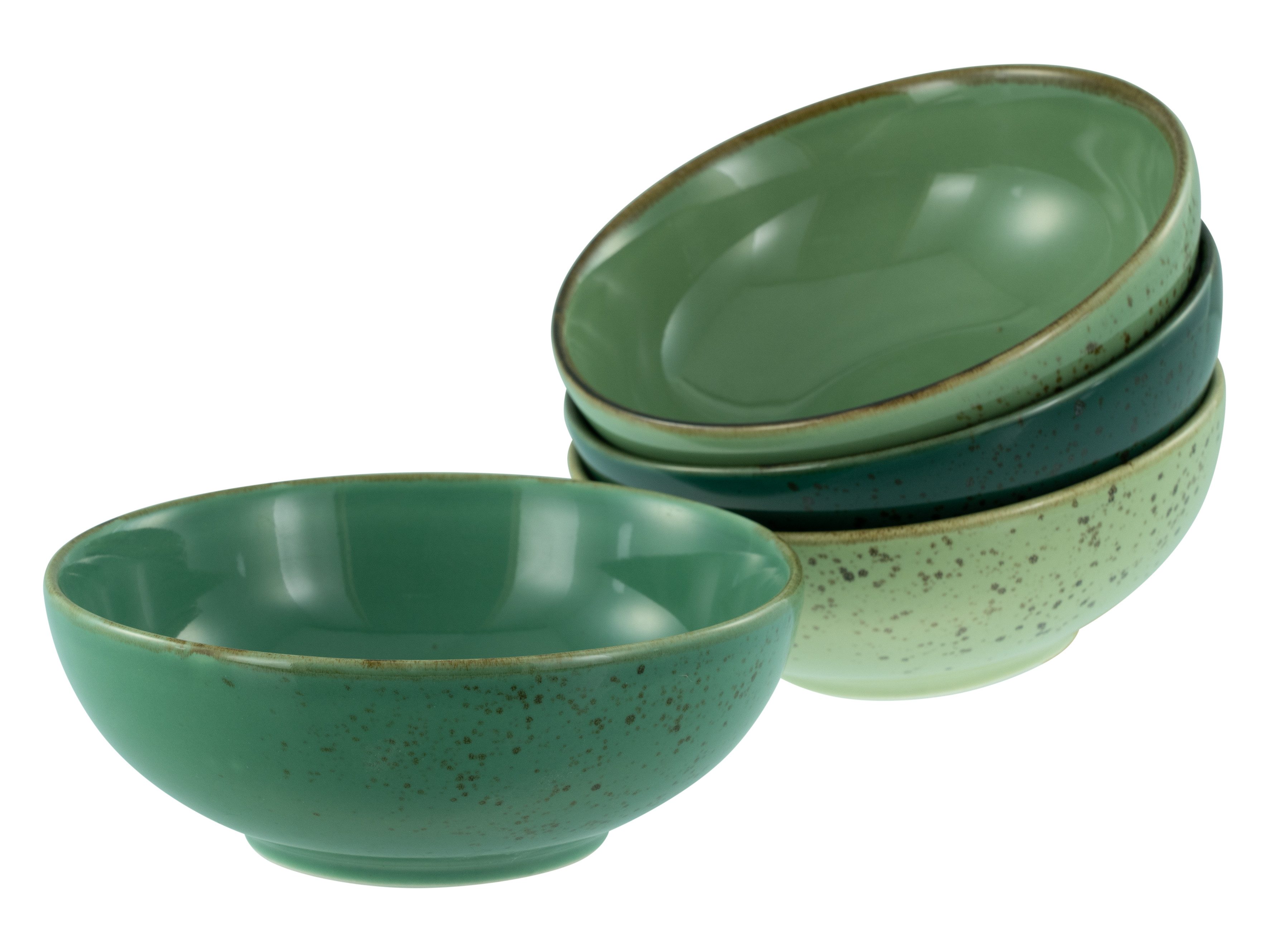 CreaTable Schale Nature Collection, Smoothie Bowl 4-tlg, Steinzeug, (Set, 4-tlg), Handwerklicher Look, Vintage